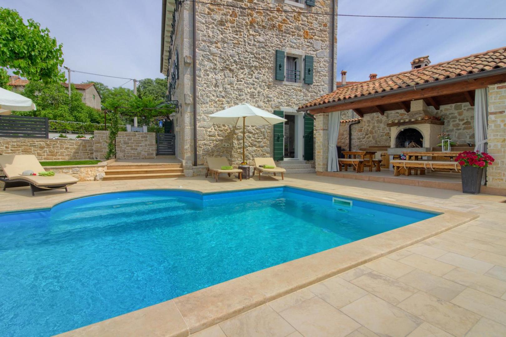 Stone villa Parentium with private pool in Porec view 5
