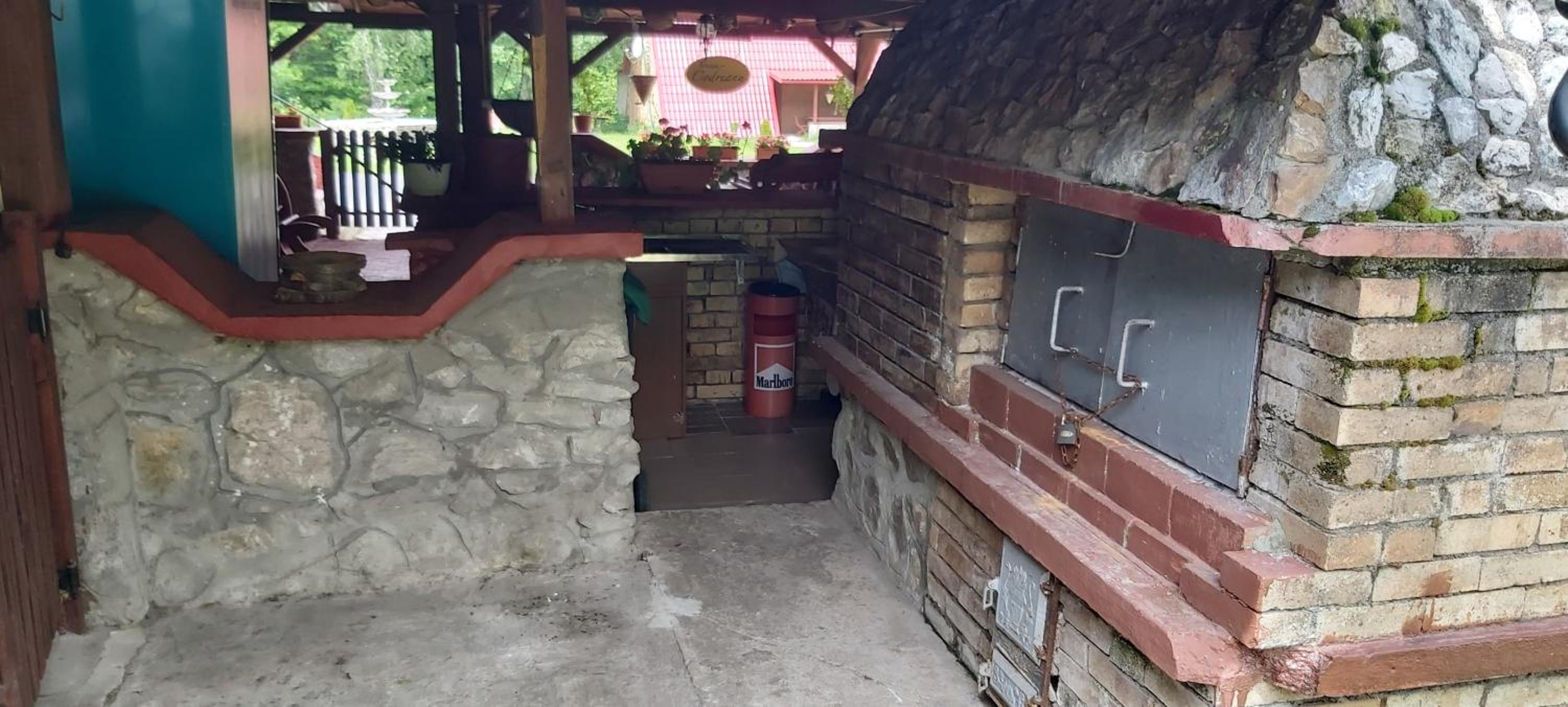 outdoor BBQ area