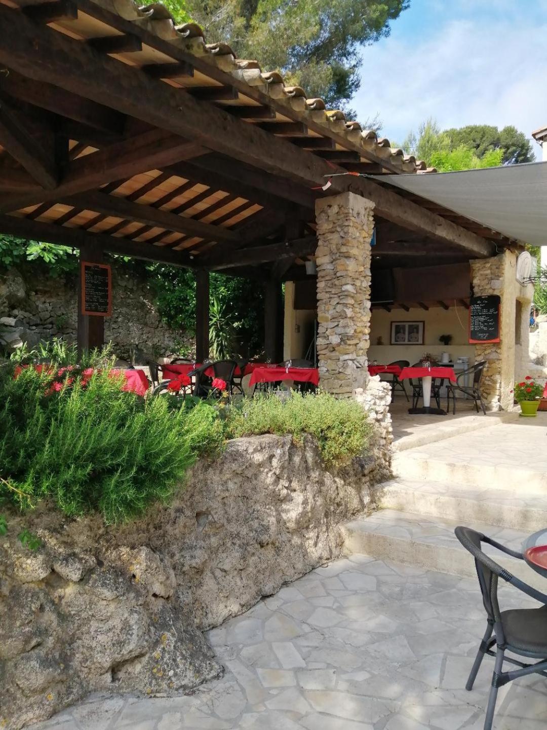 outdoor BBQ area