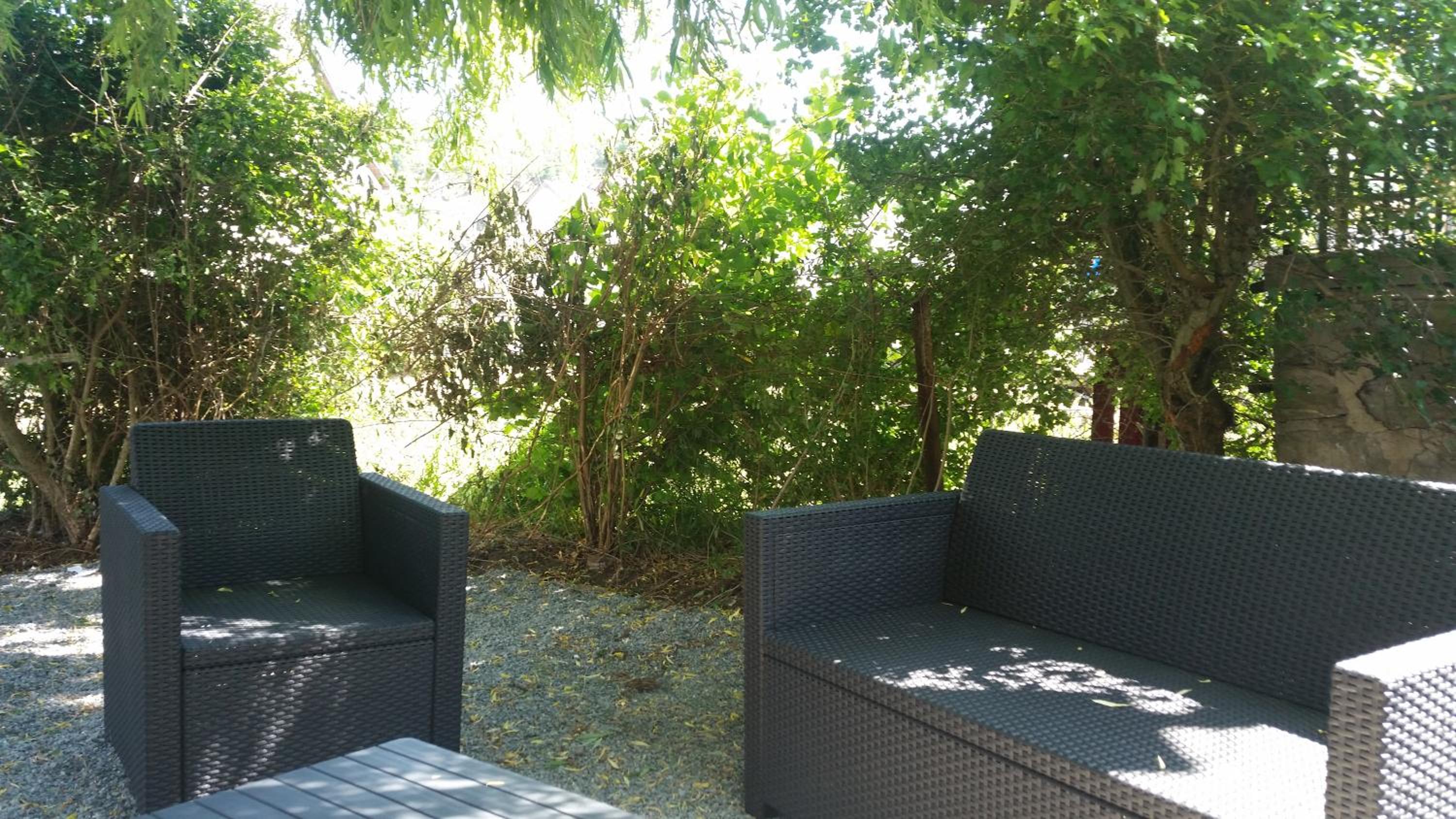 outdoor BBQ area