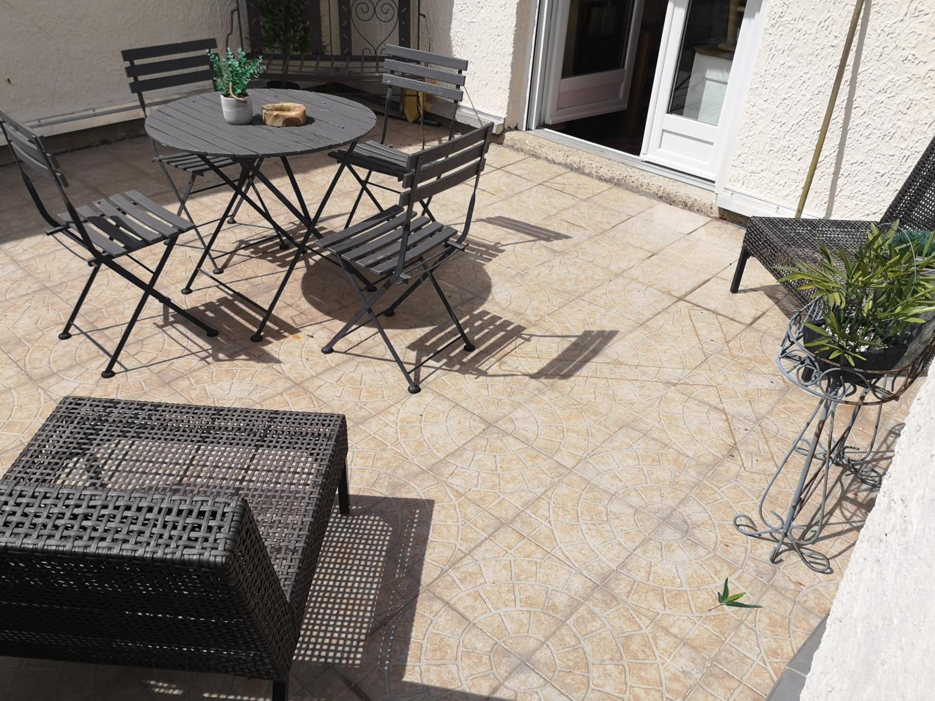 outdoor BBQ area