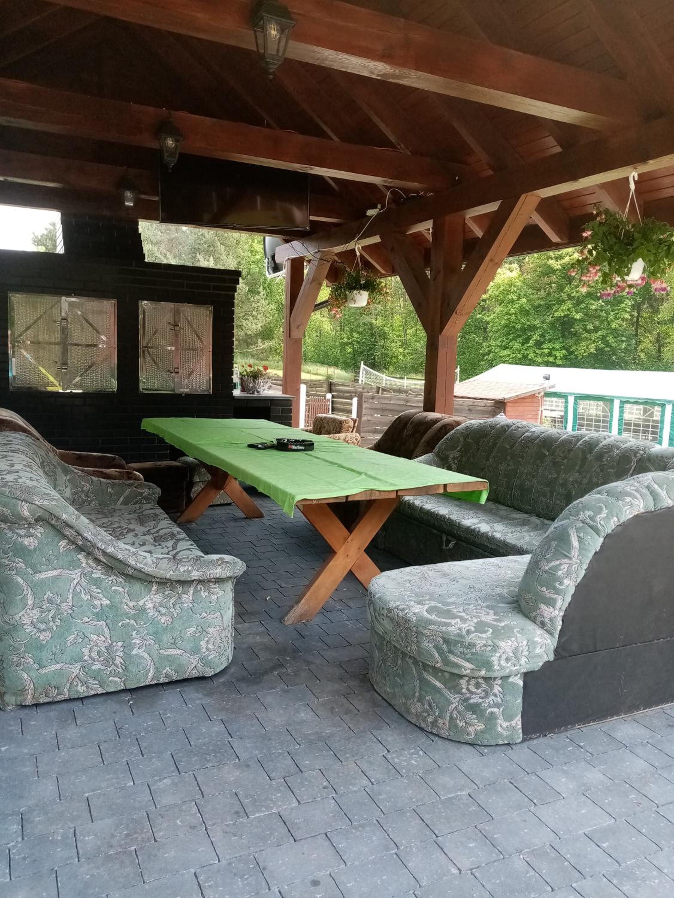 outdoor BBQ area