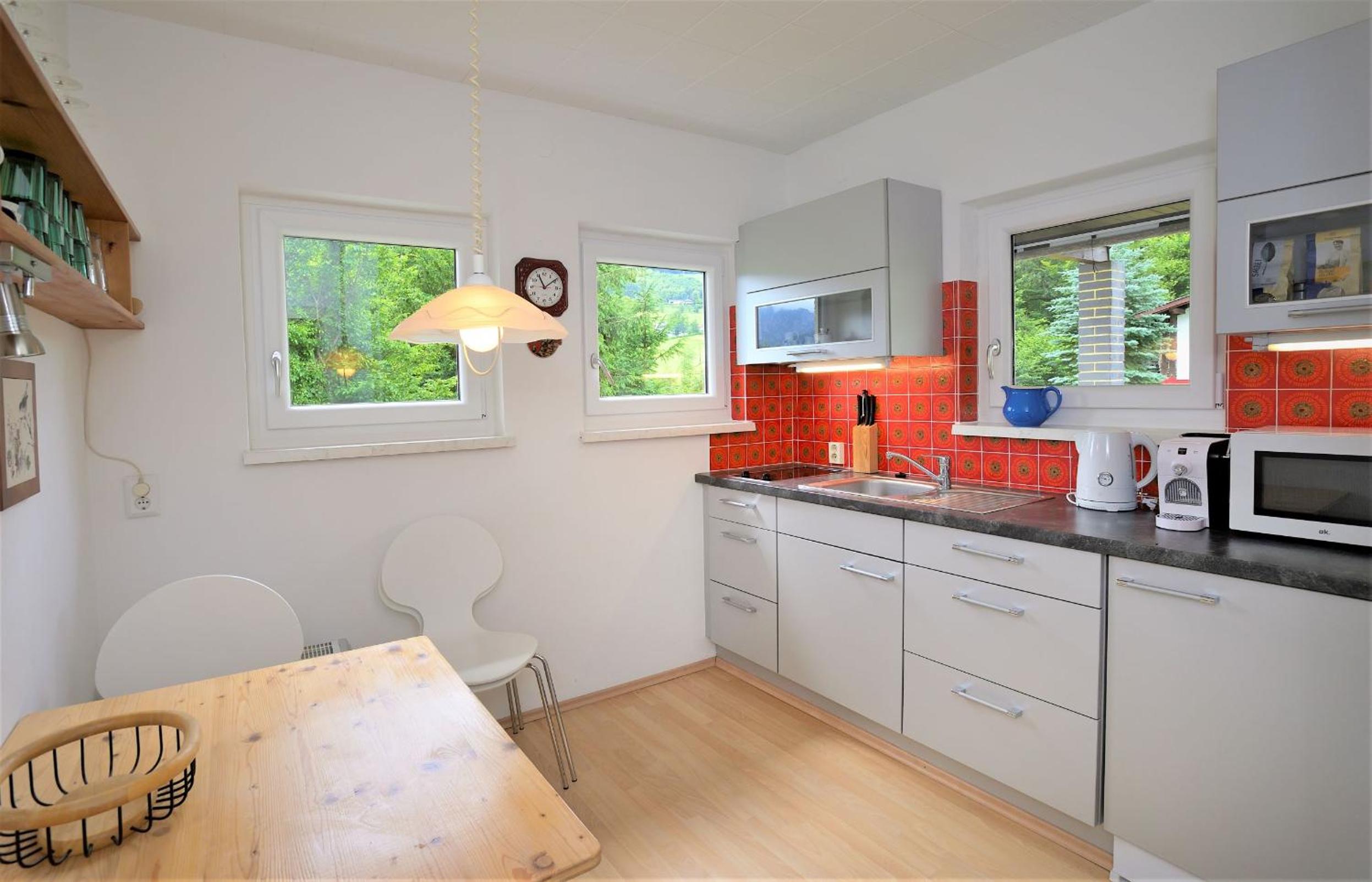 Ferienhaus am Traunsee mit Bergsicht