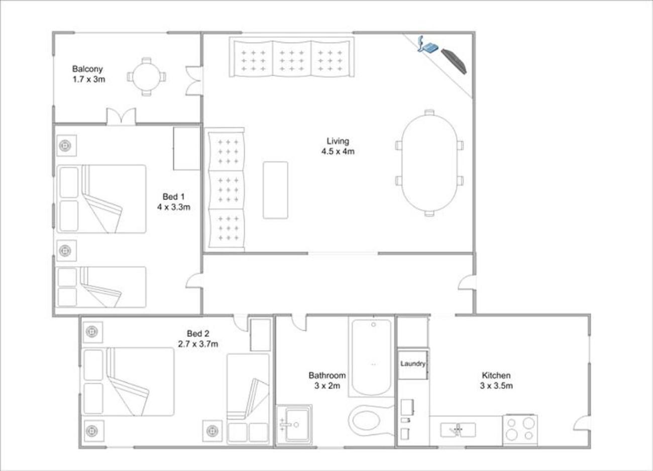 Accommodation Sydney Rockdale - 2 Bdr Pet Friendly Budget Apartment