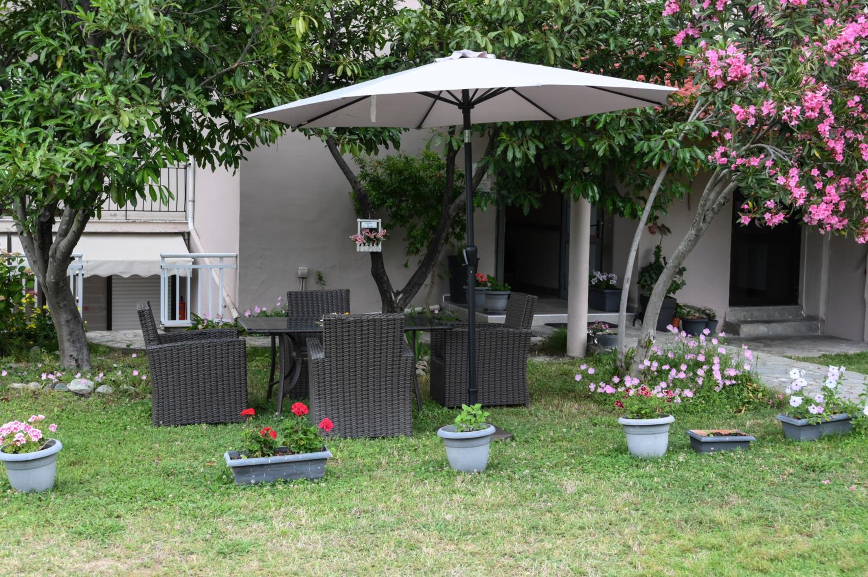 outdoor BBQ area