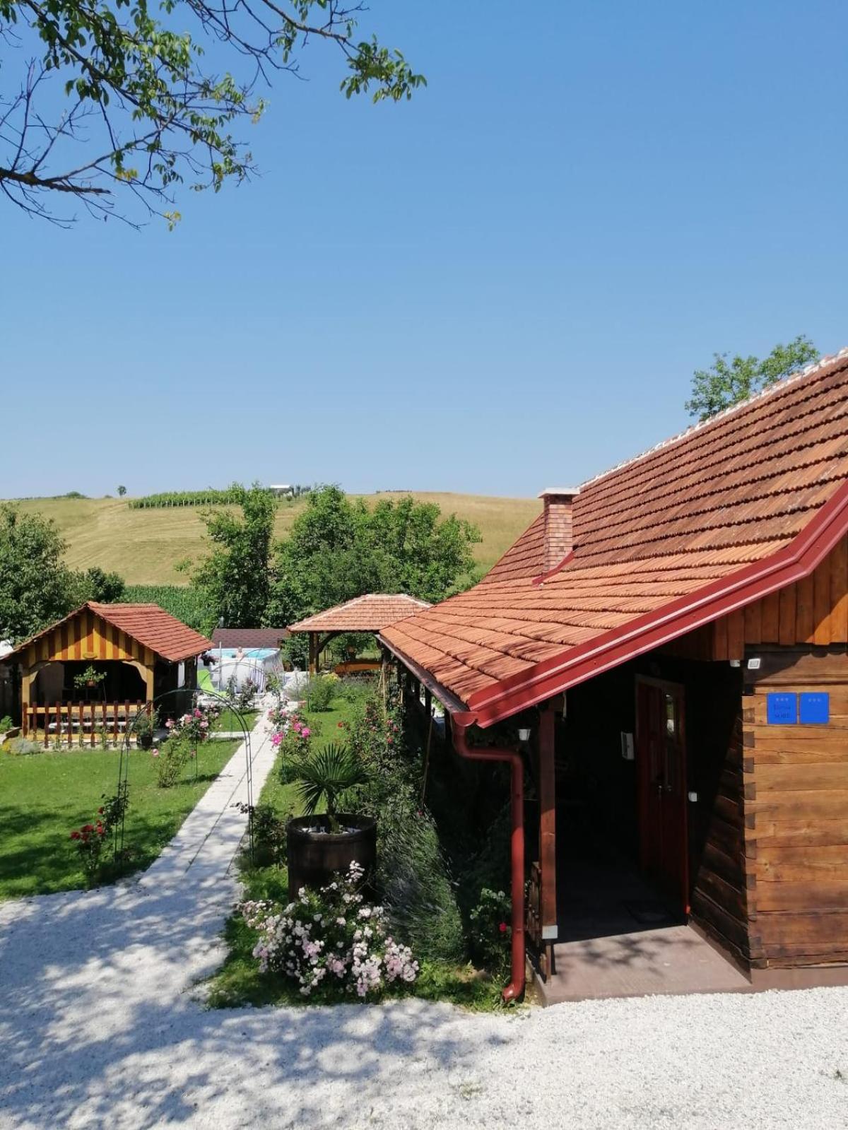 Pod orehom drvena kuća i sauna view 2
