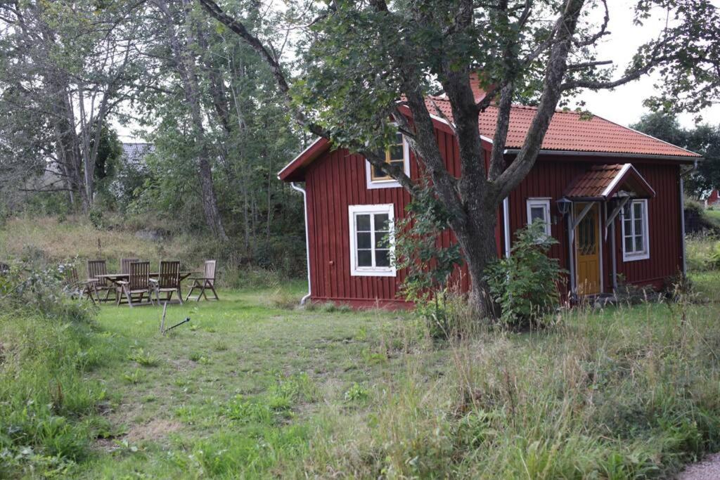 Sjönära stuga med båt och bastu view 3