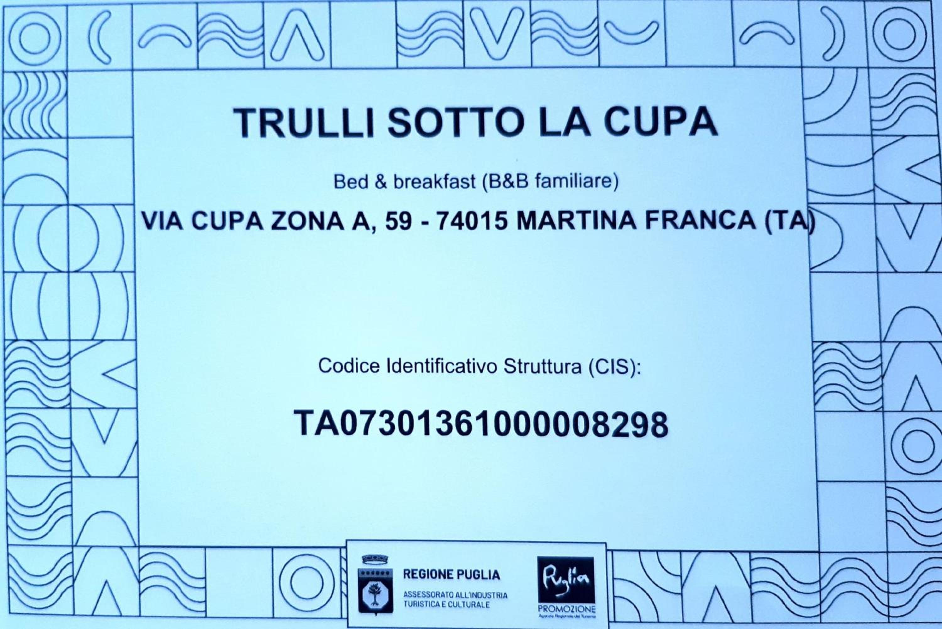 B&B Trulli sotto La Cupa view 4