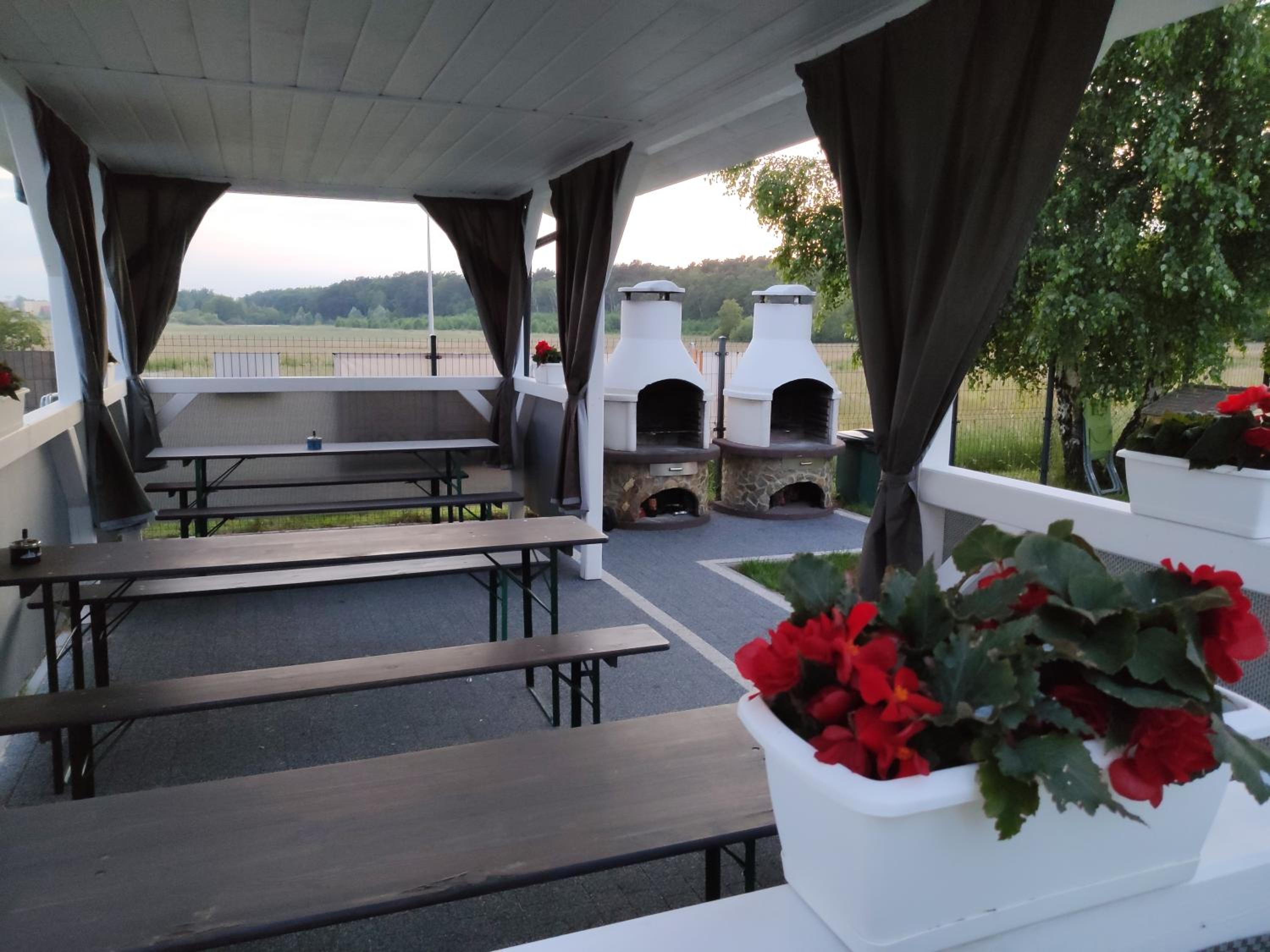 outdoor BBQ area