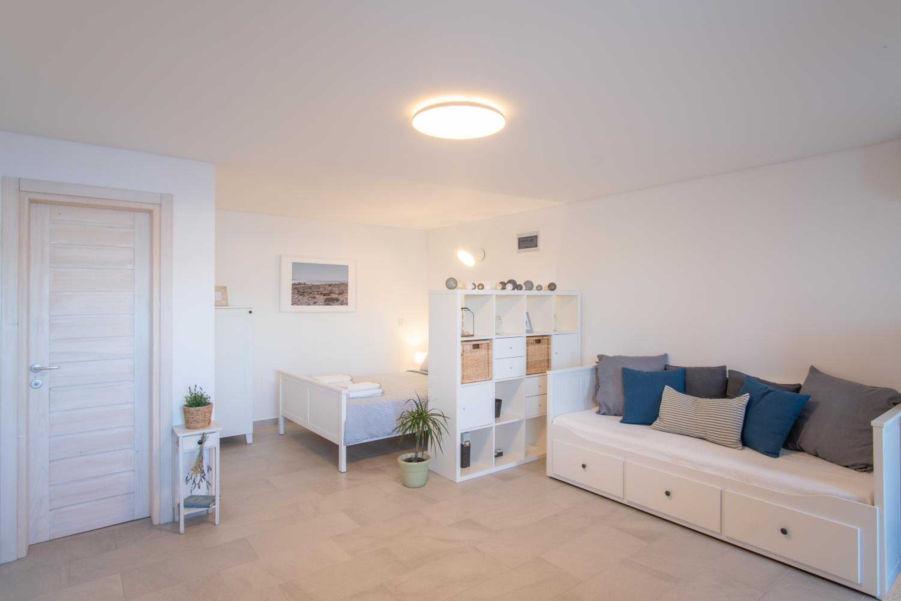 A White Cliffside Studio
