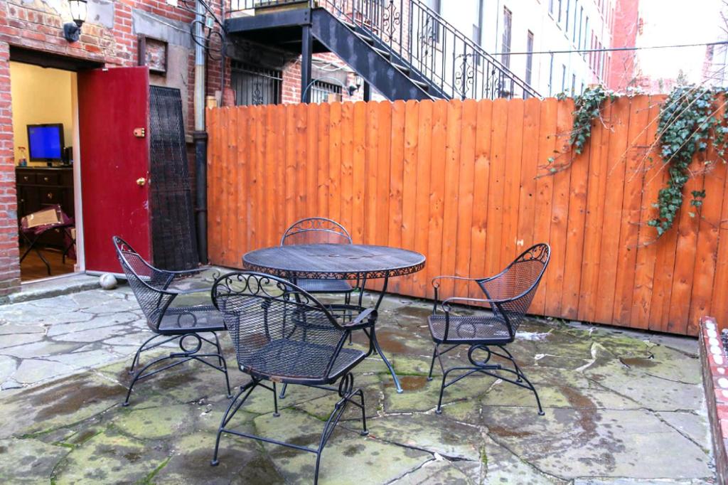 outdoor BBQ area