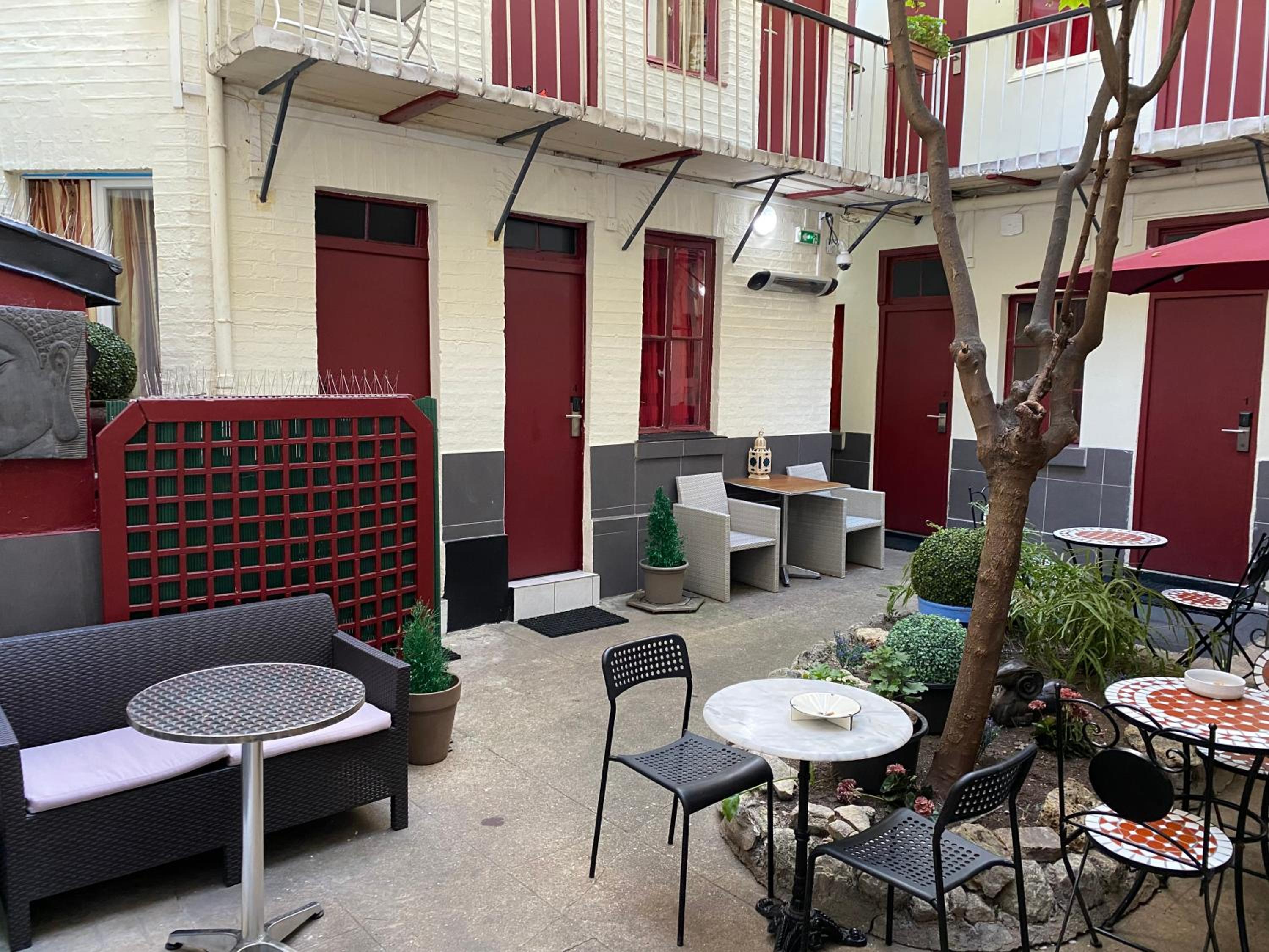 outdoor BBQ area