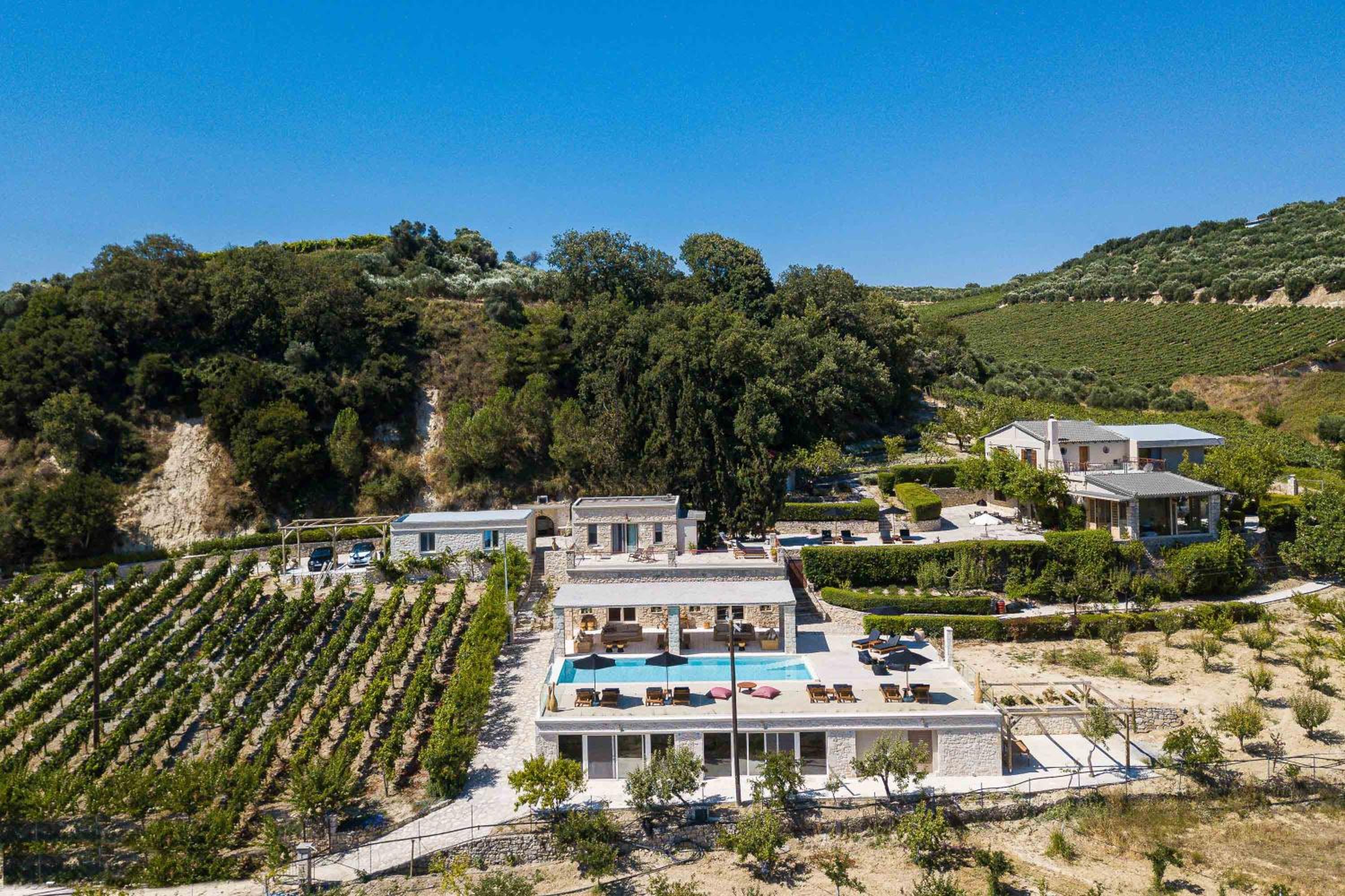 Villa Mantilari Wine Estate 7 Apartments 2 Private Pools 1 Heated Tennis Court Fitness Center view 3