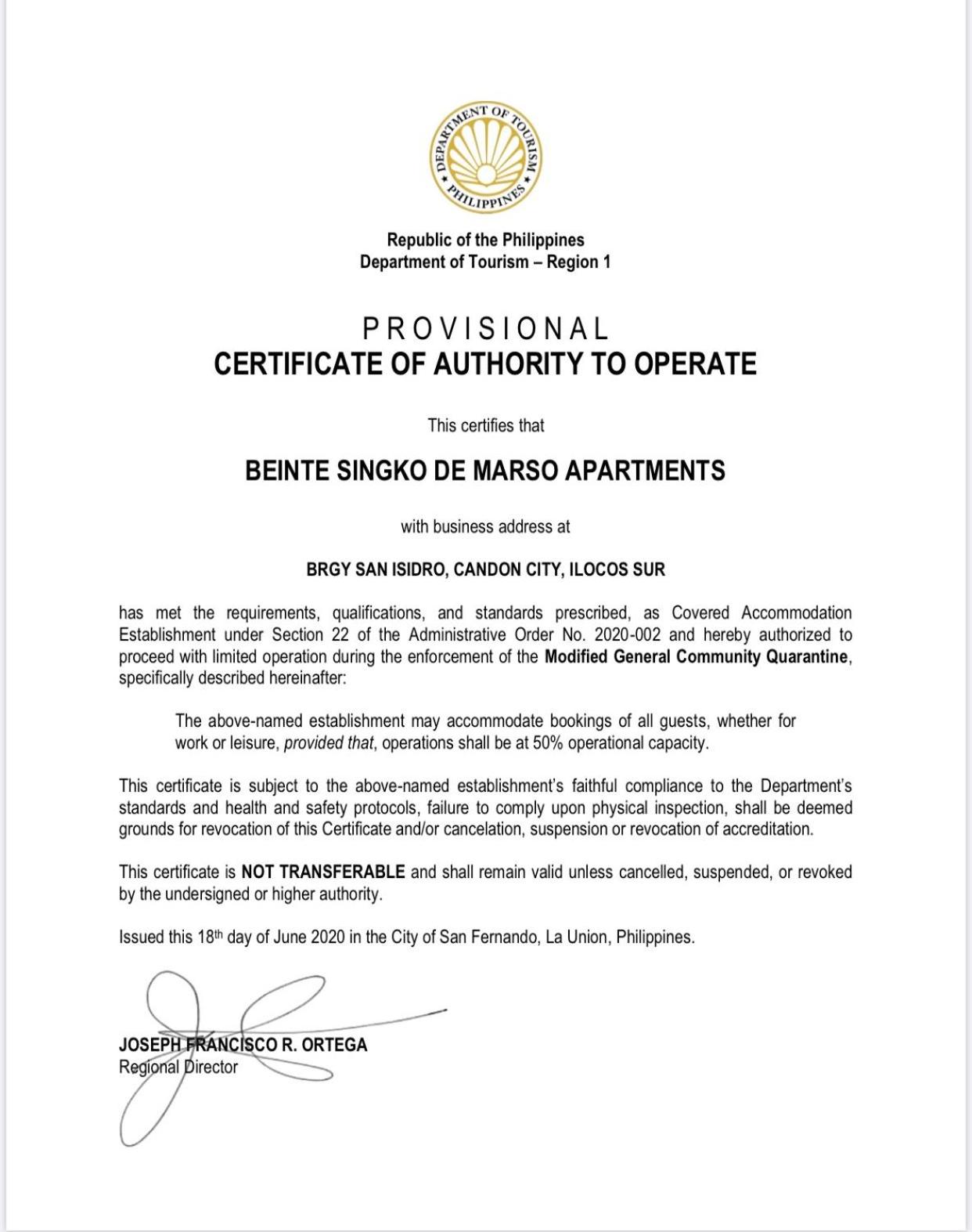 Beinte Singko de Marso Apartments