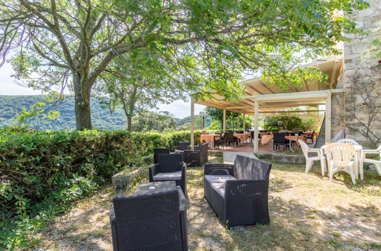 outdoor BBQ area