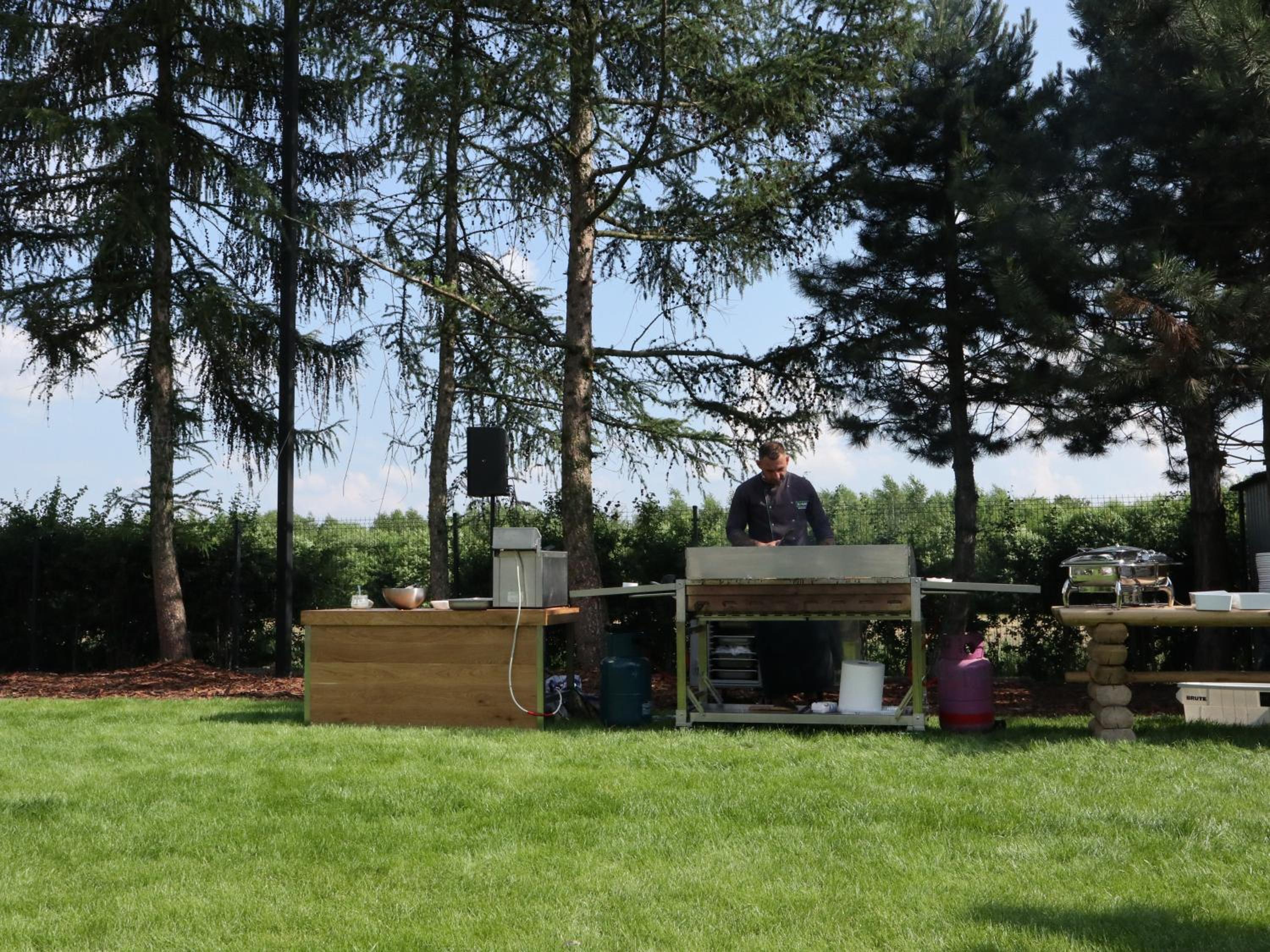outdoor BBQ area