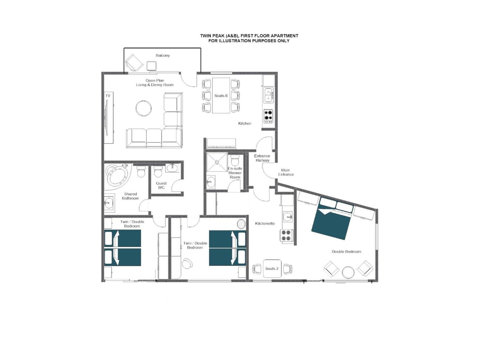Twin Peak apartment at Nevada prime