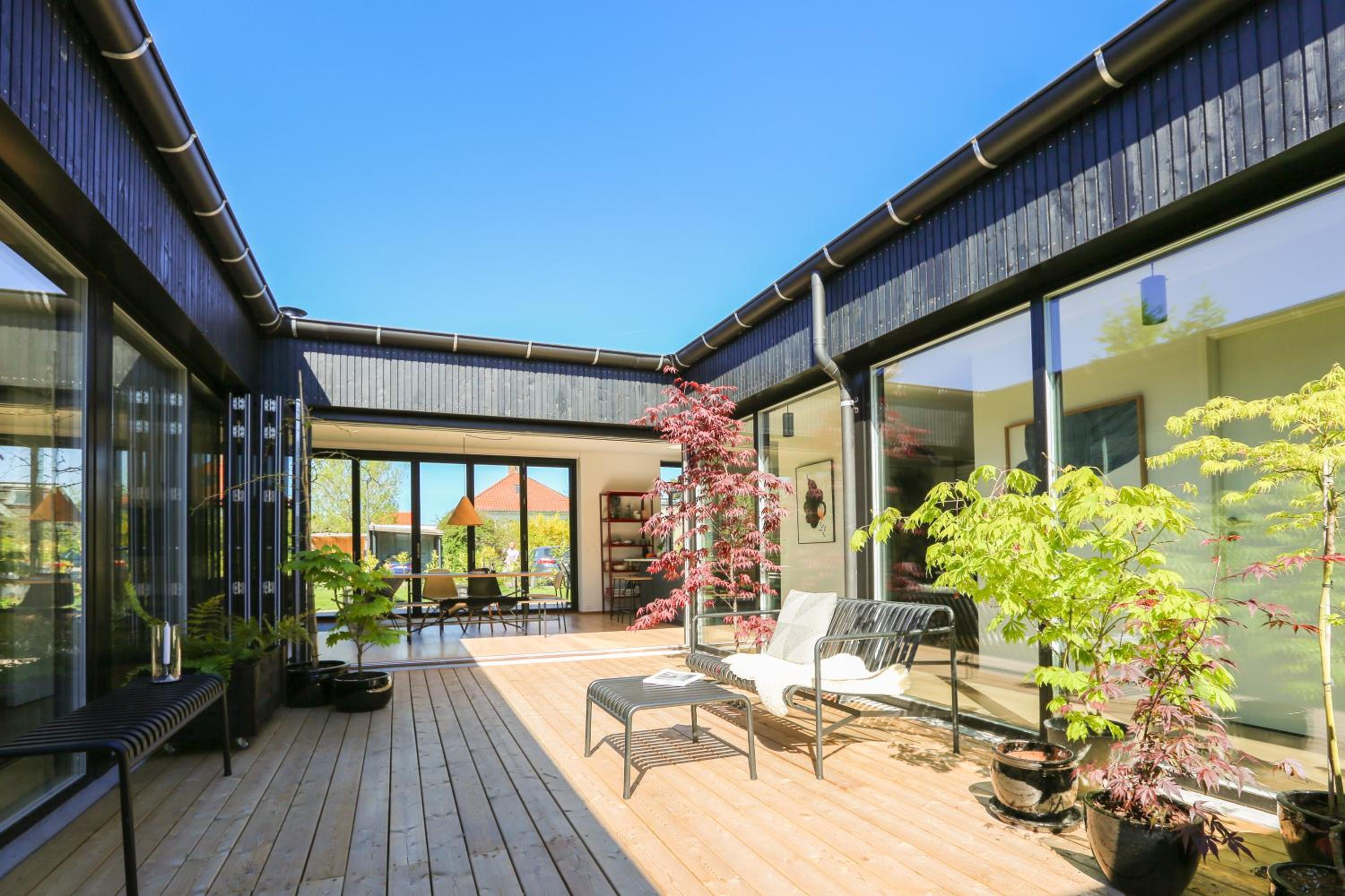 Modern architecture atrium house