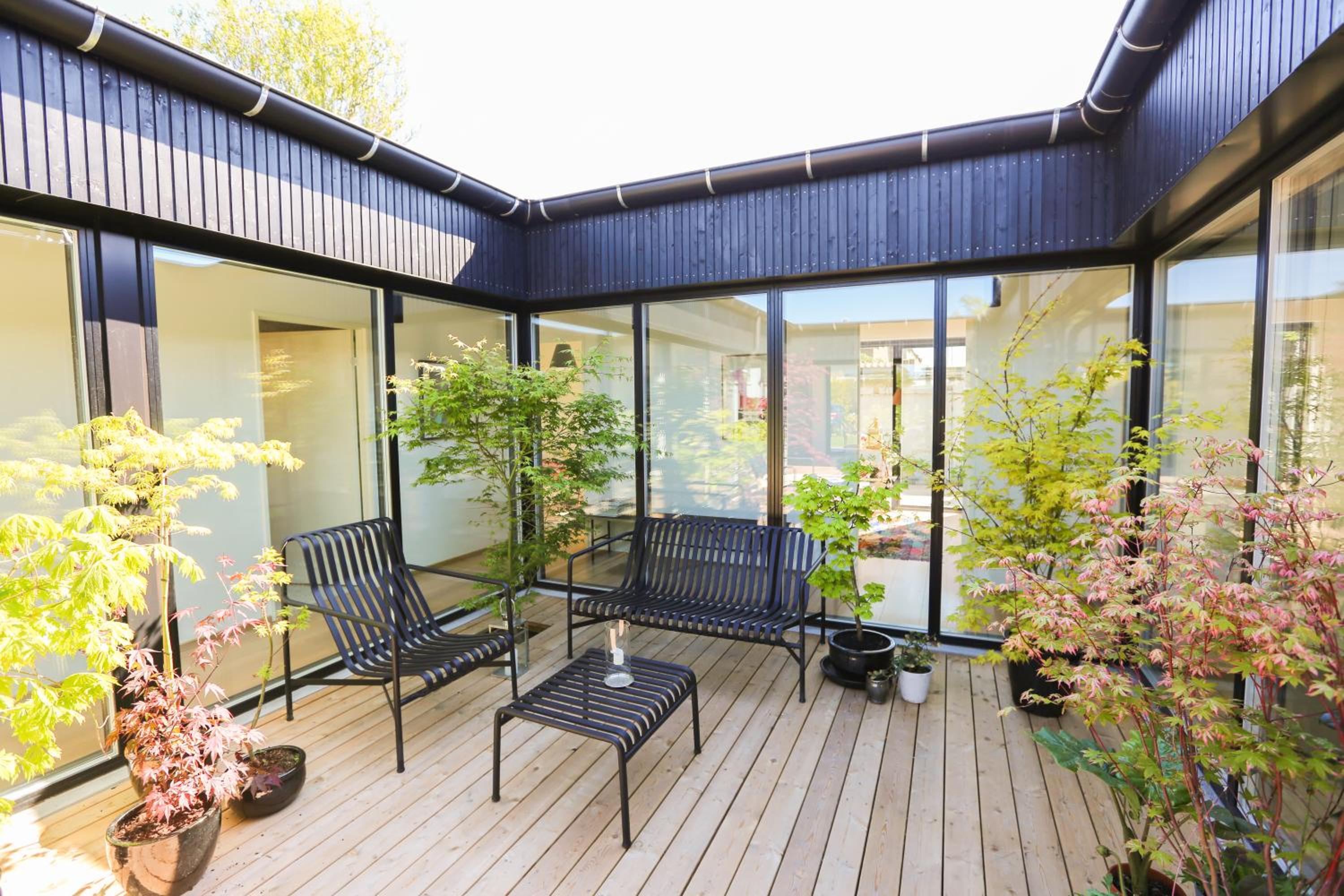 Modern architecture atrium house