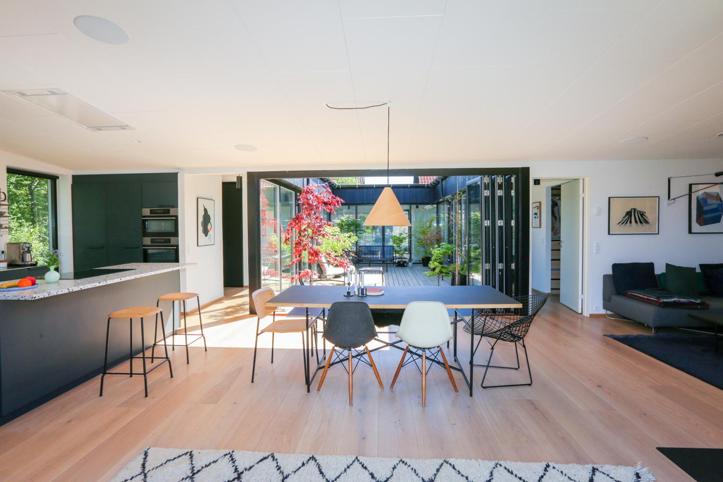Modern architecture atrium house