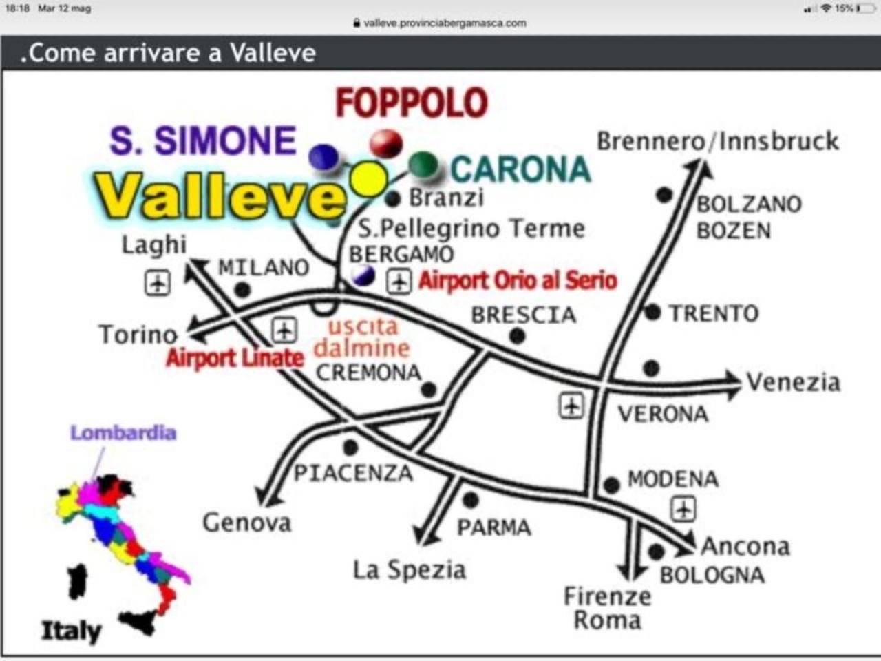 Cambrembo a 3km da foppolo casa x6persone con Camino e Wifi