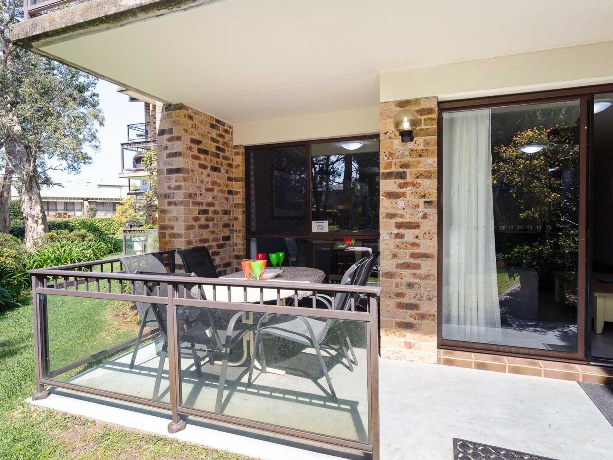 Bay Parklands 57 ground floor unit with pool tennis court and aircon