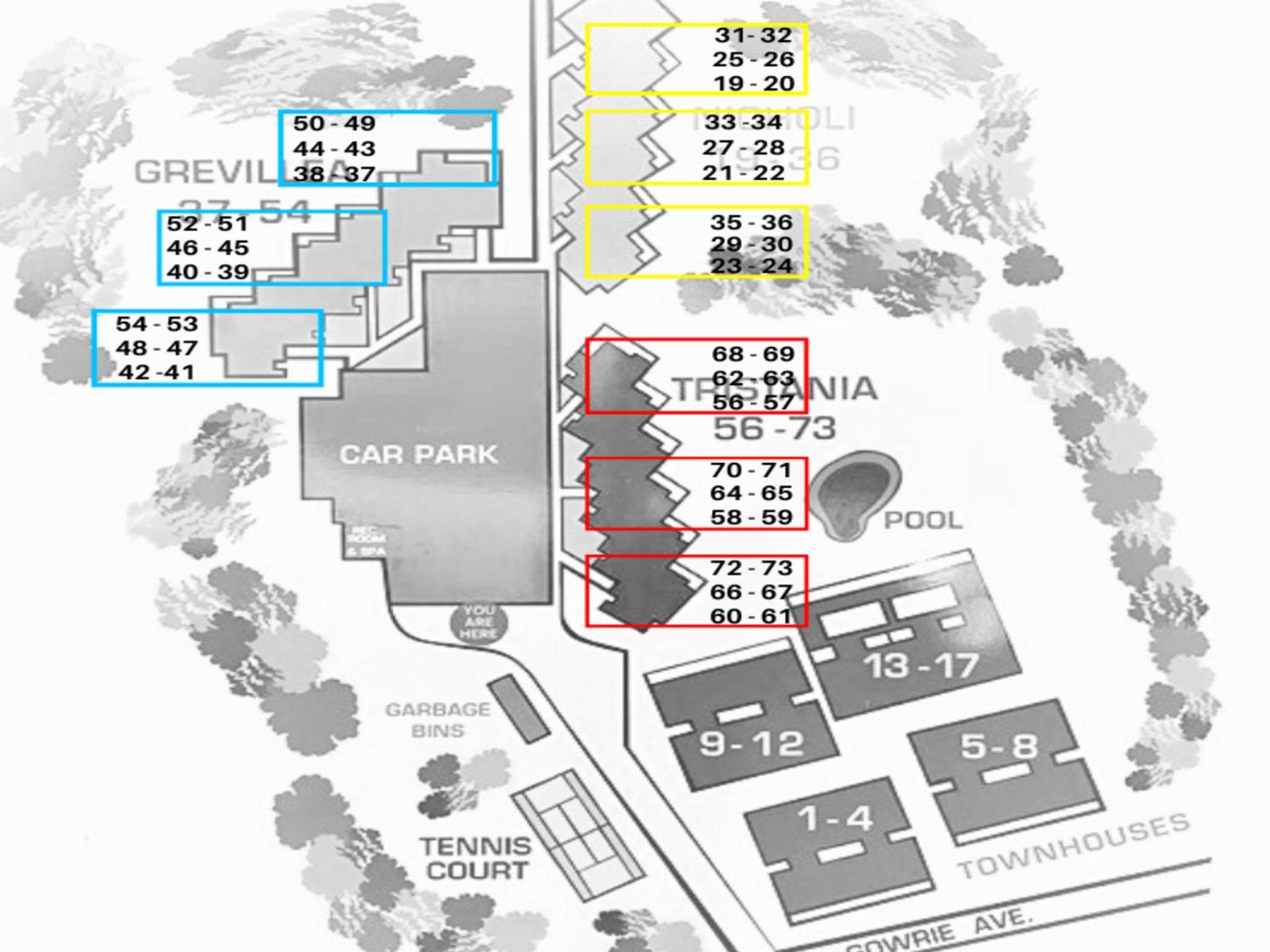 Bay Parklands 57 ground floor unit with pool tennis court and aircon