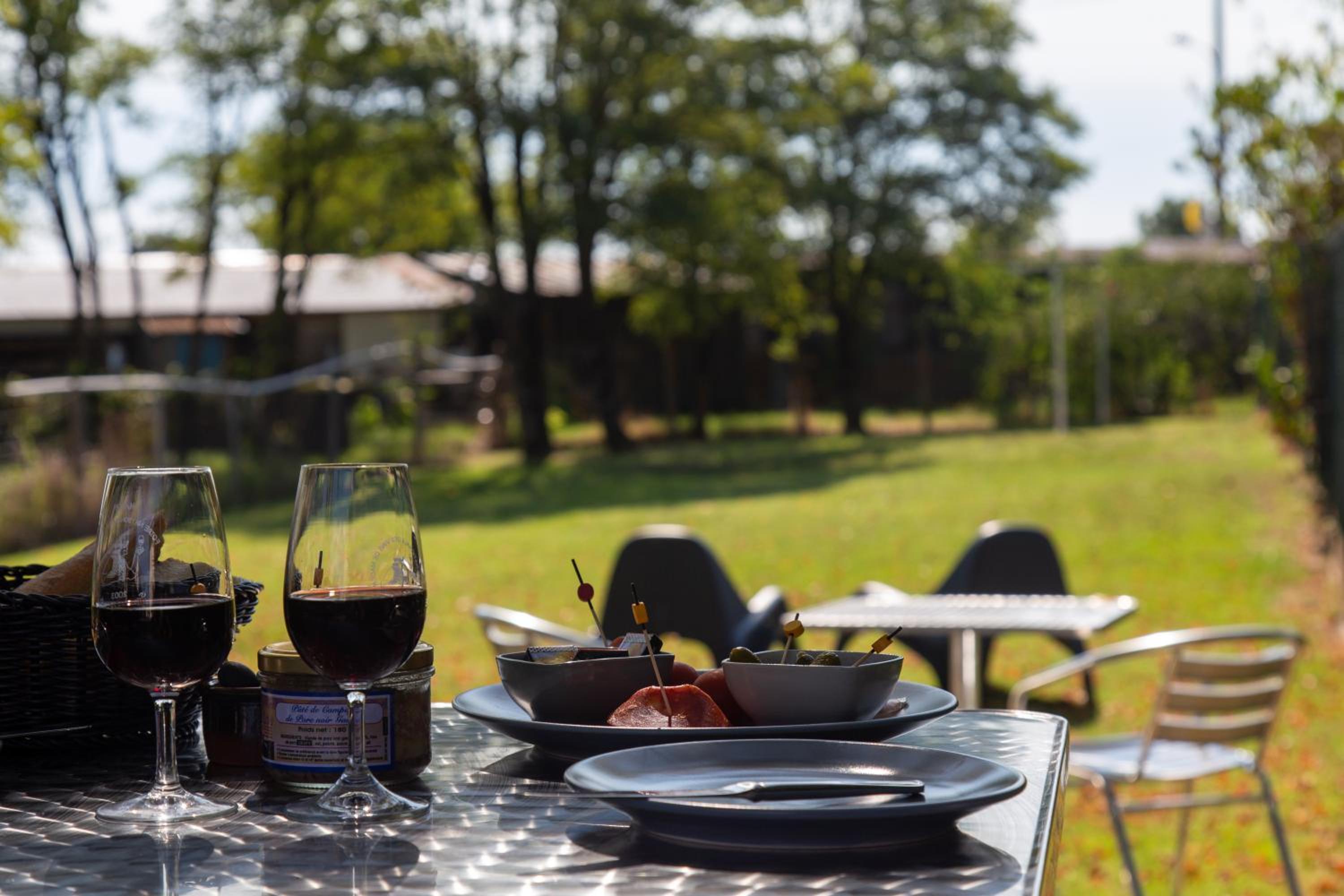 outdoor BBQ area