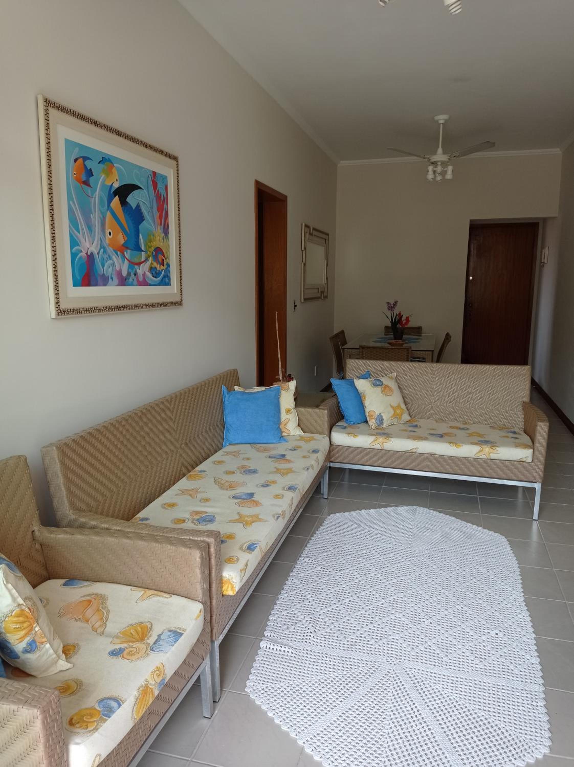 Apartamento Enseada com varanda view 3