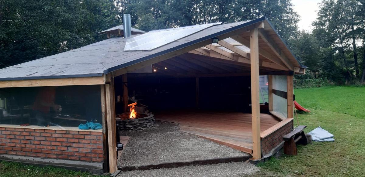 outdoor BBQ area