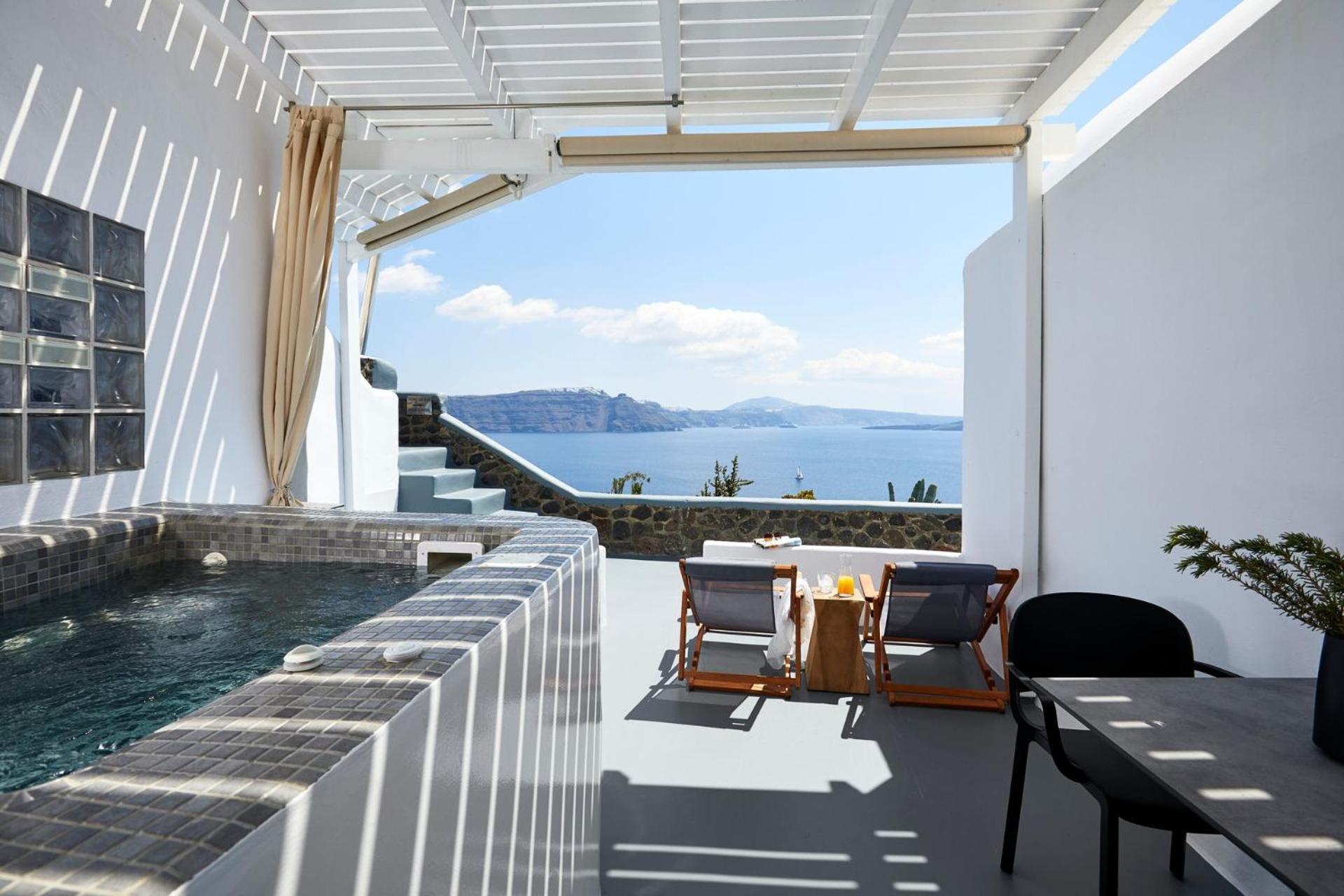 Luxury Santorini Villa Superior Cave Villa Outdoor Hot Tub photo 5