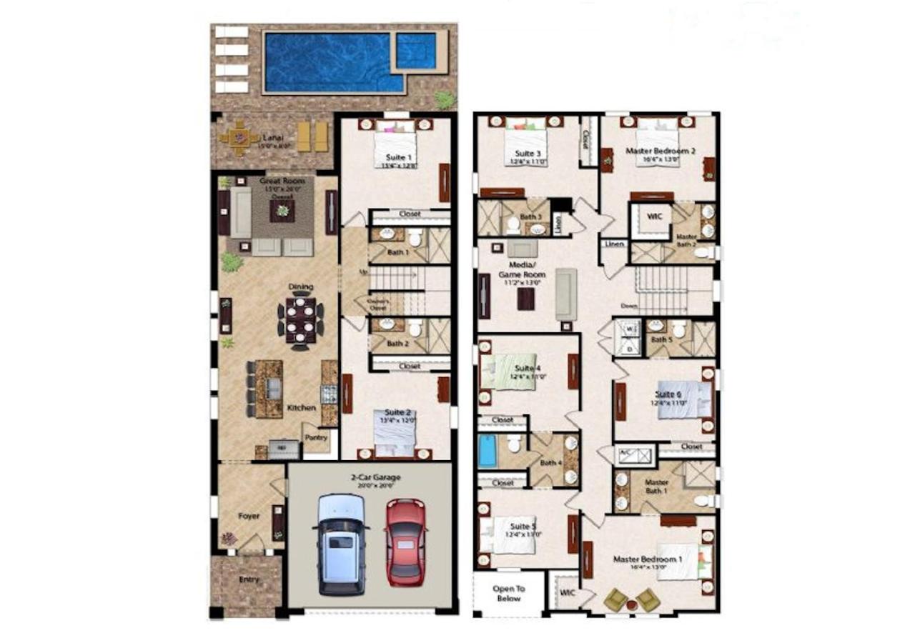 Huge 8BD Home - POOLSpa - GameMovie room