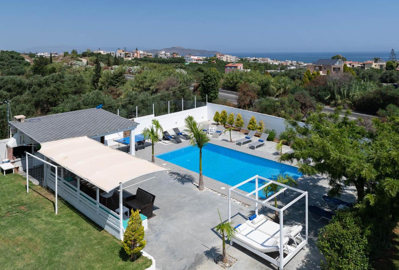 Myrto Villa heated pool view 3