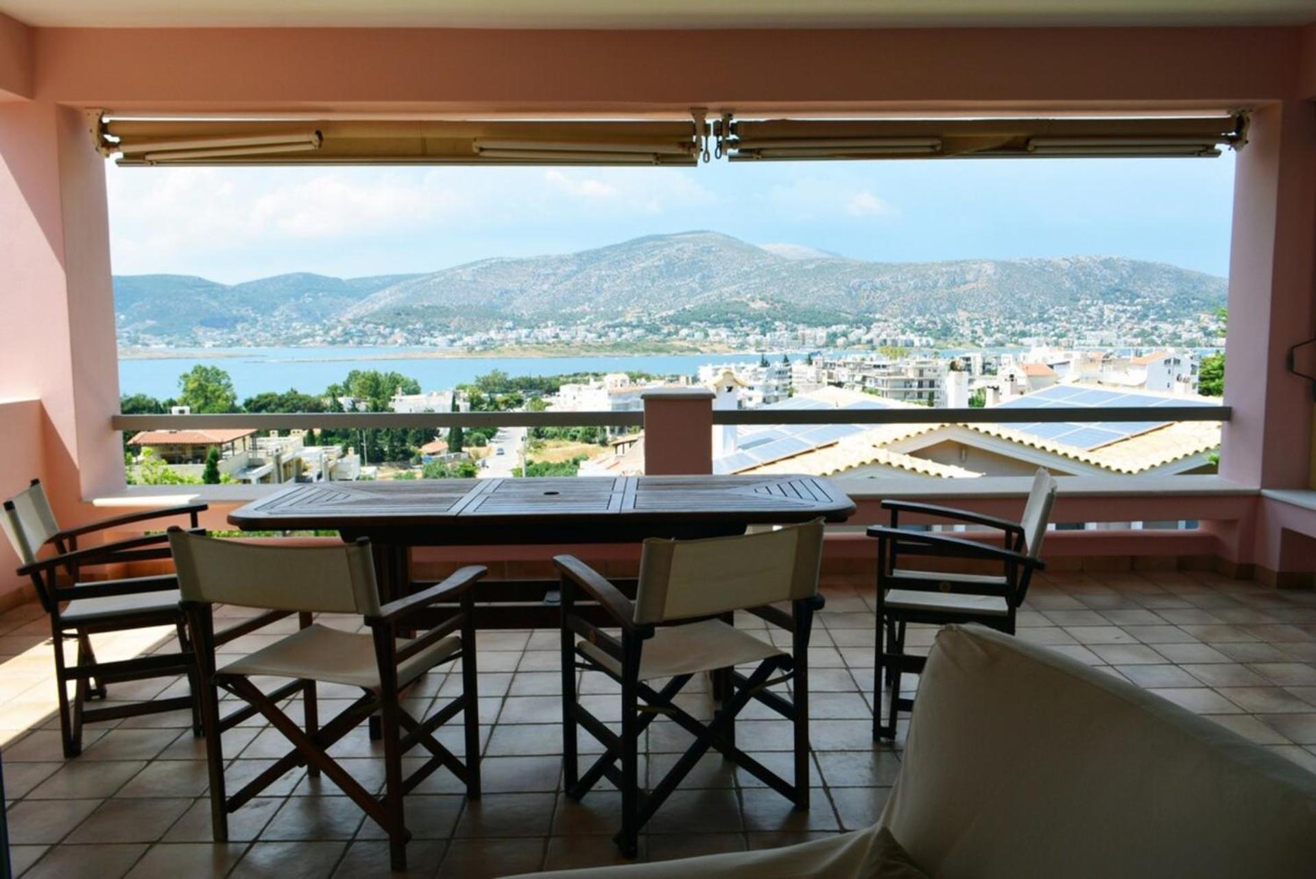 Pink House with panoramic view to Porto Rafti view 2
