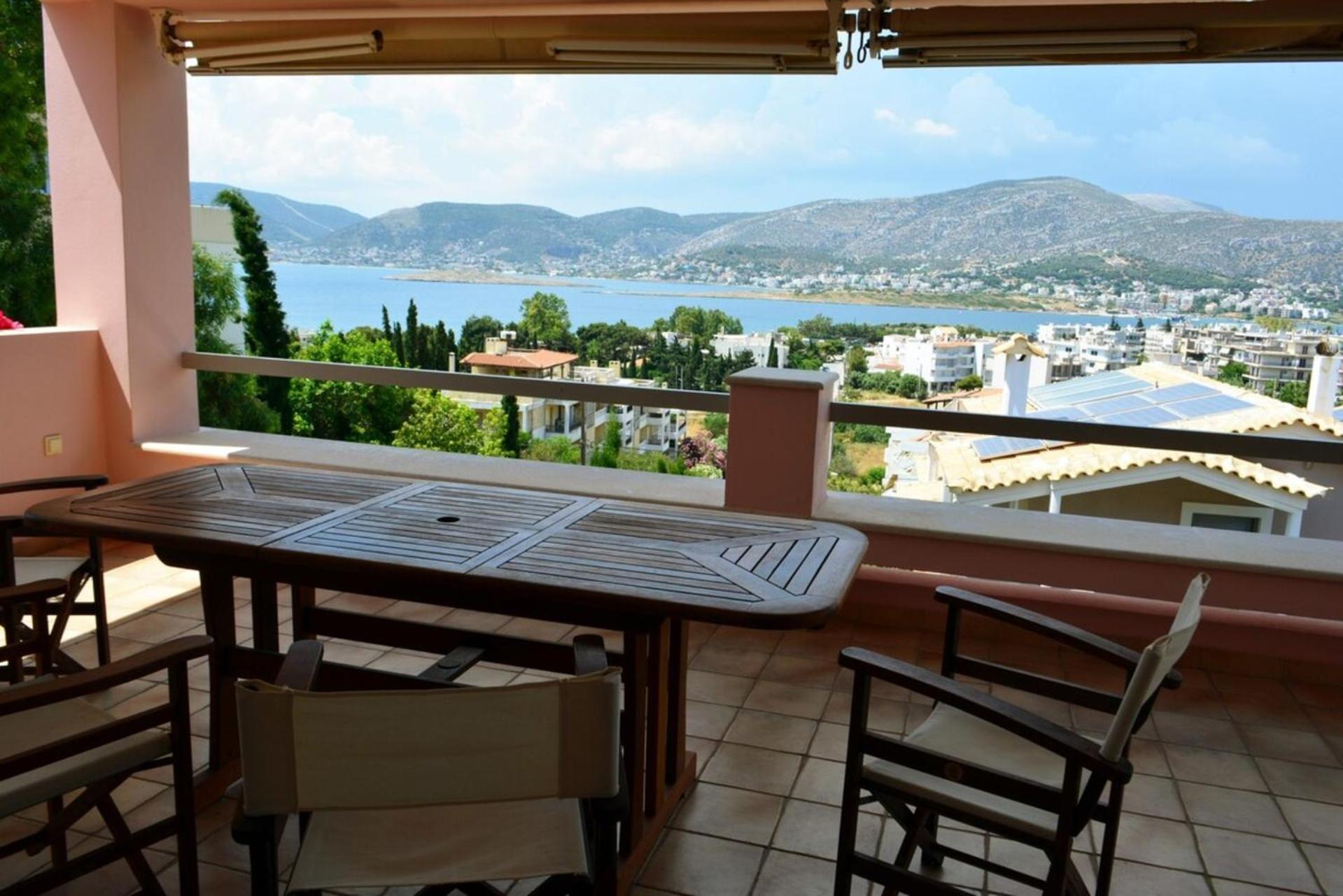 Pink House with panoramic view to Porto Rafti view 3