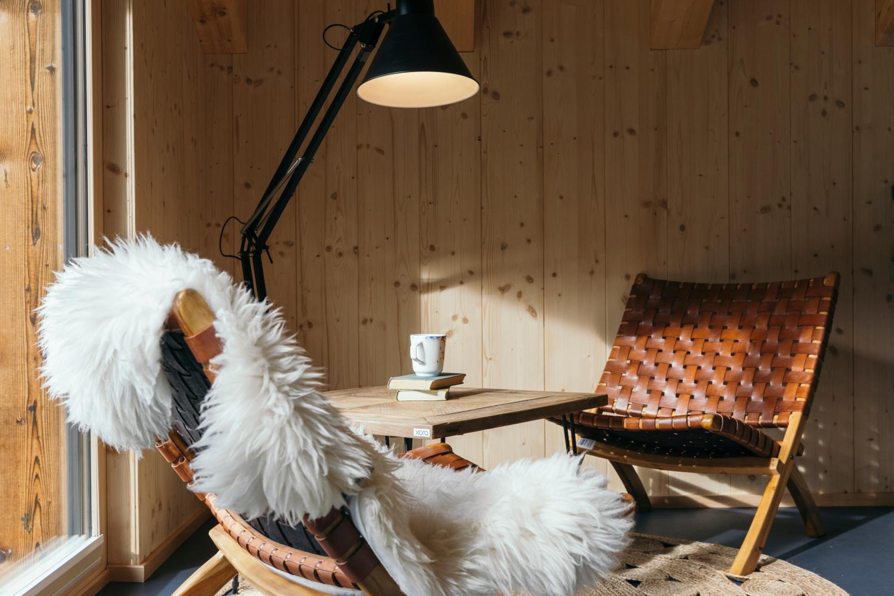 Ferienhaus Alpen Lodge und die Gams