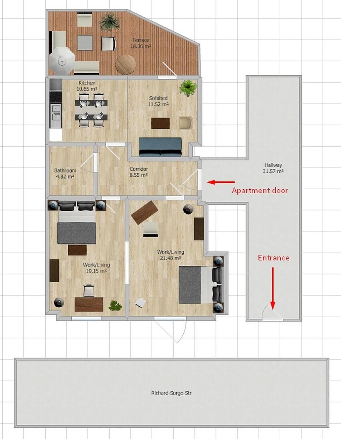 90sqm 2BR Design Gem - outdoor terrace