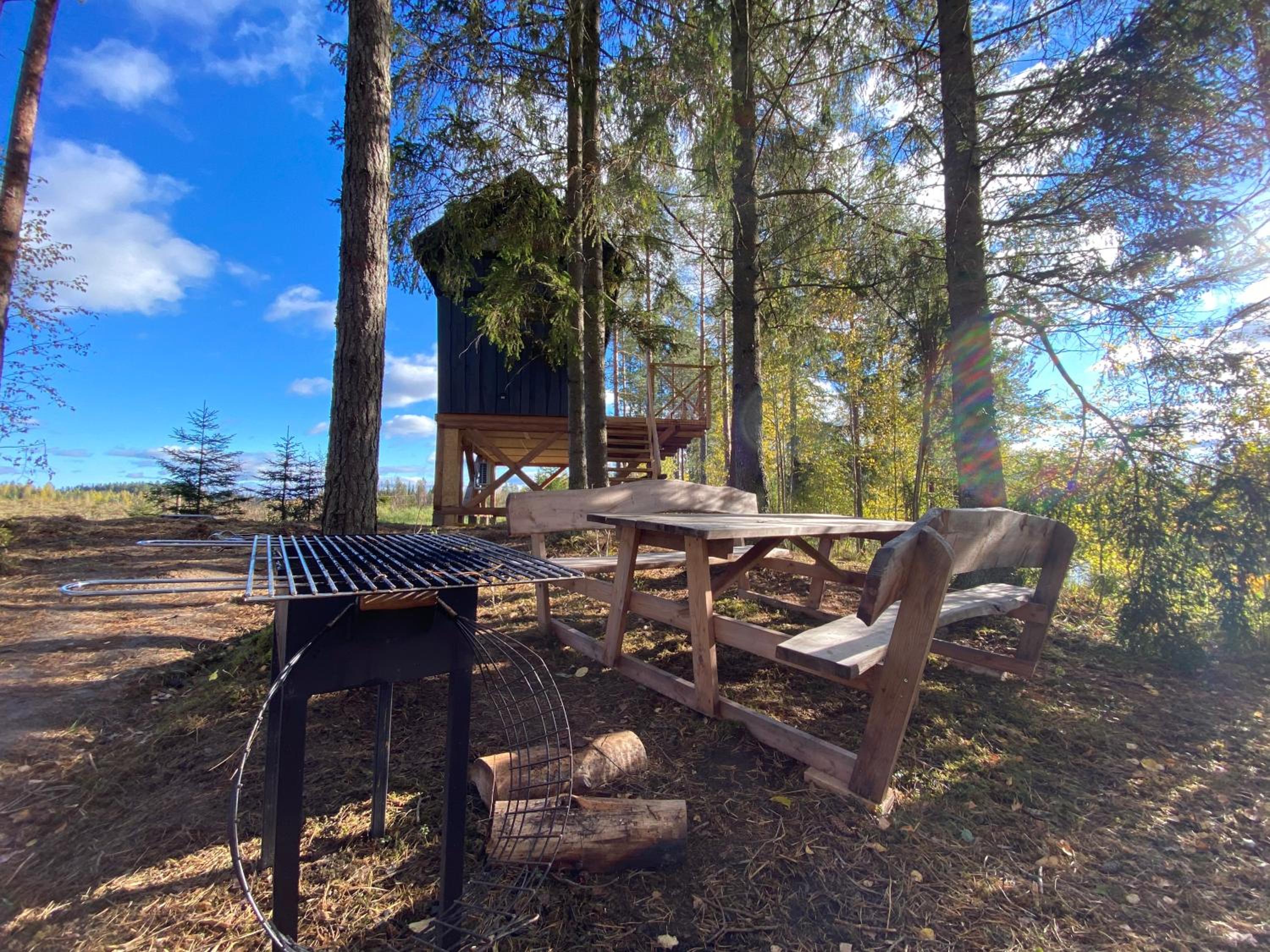 Viking Treehouse with Hot Tub, Sauna, Lake & Deer Park view 4
