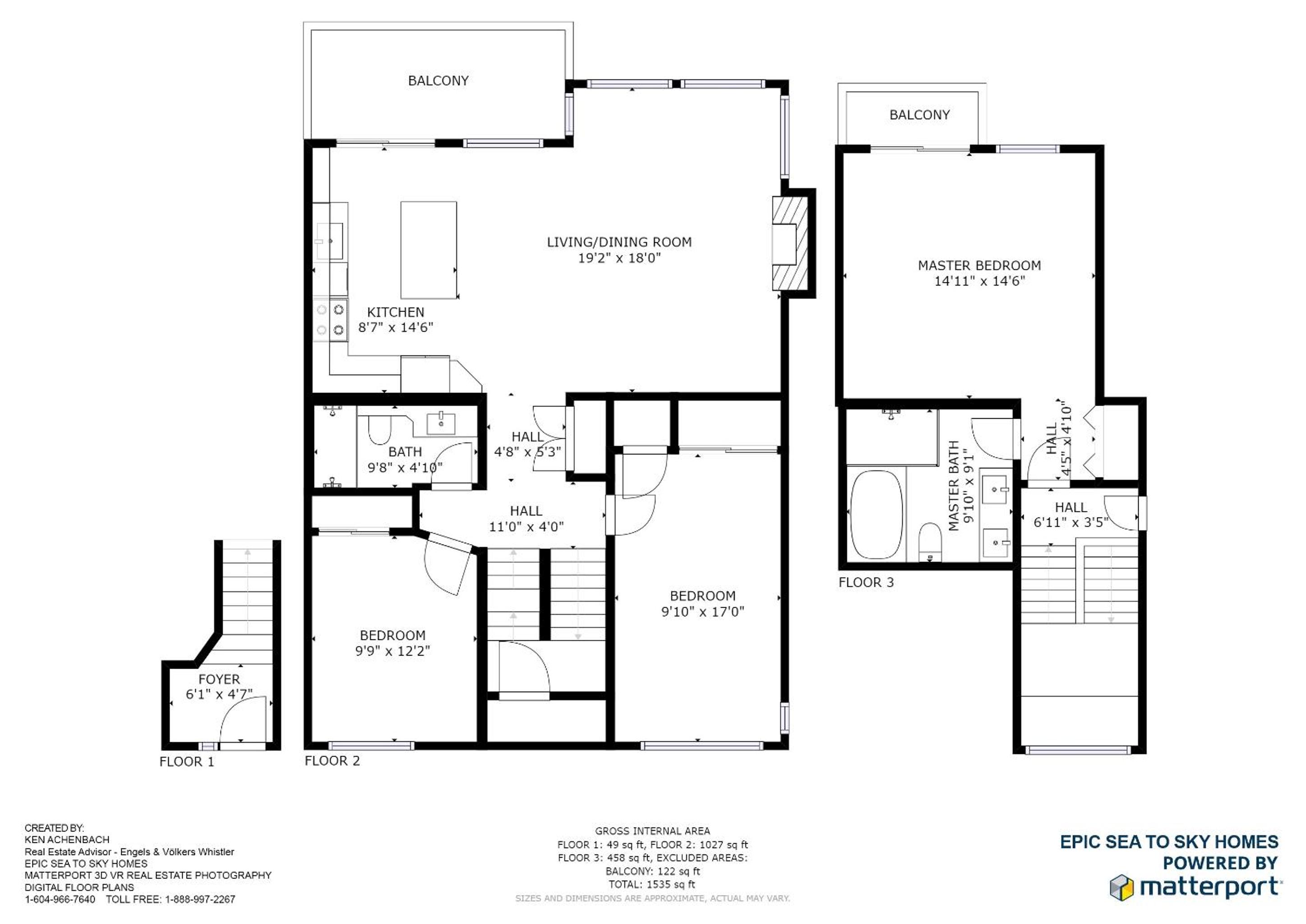 3BR in Blackcomb Greens, Wood Burning Fireplace, Complex Hot Tub, Parking, Mountain Views