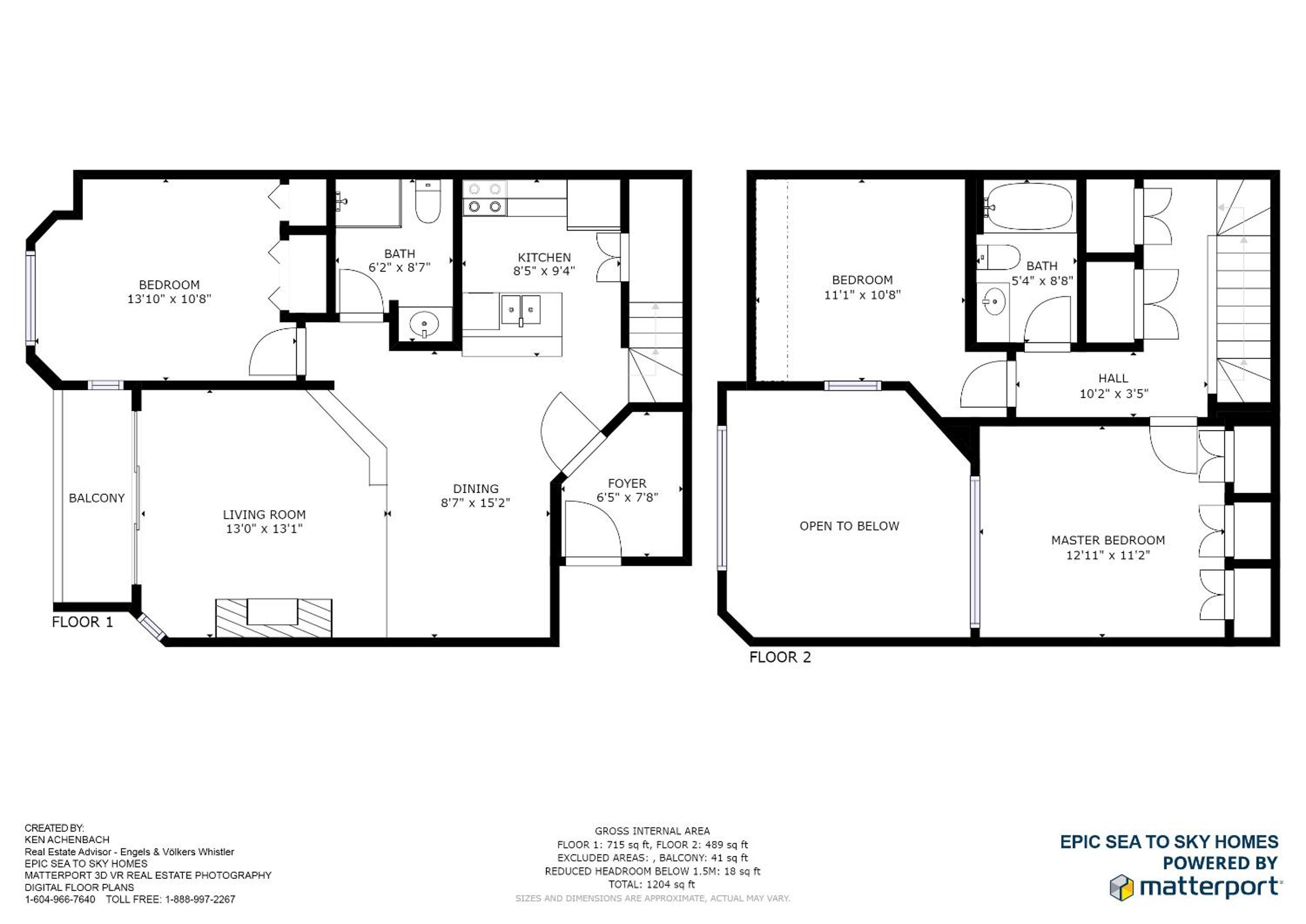 2BR plus Den in The Gables, Unbeatable Location Near Gondolas, Private Balcony, Secure Parking