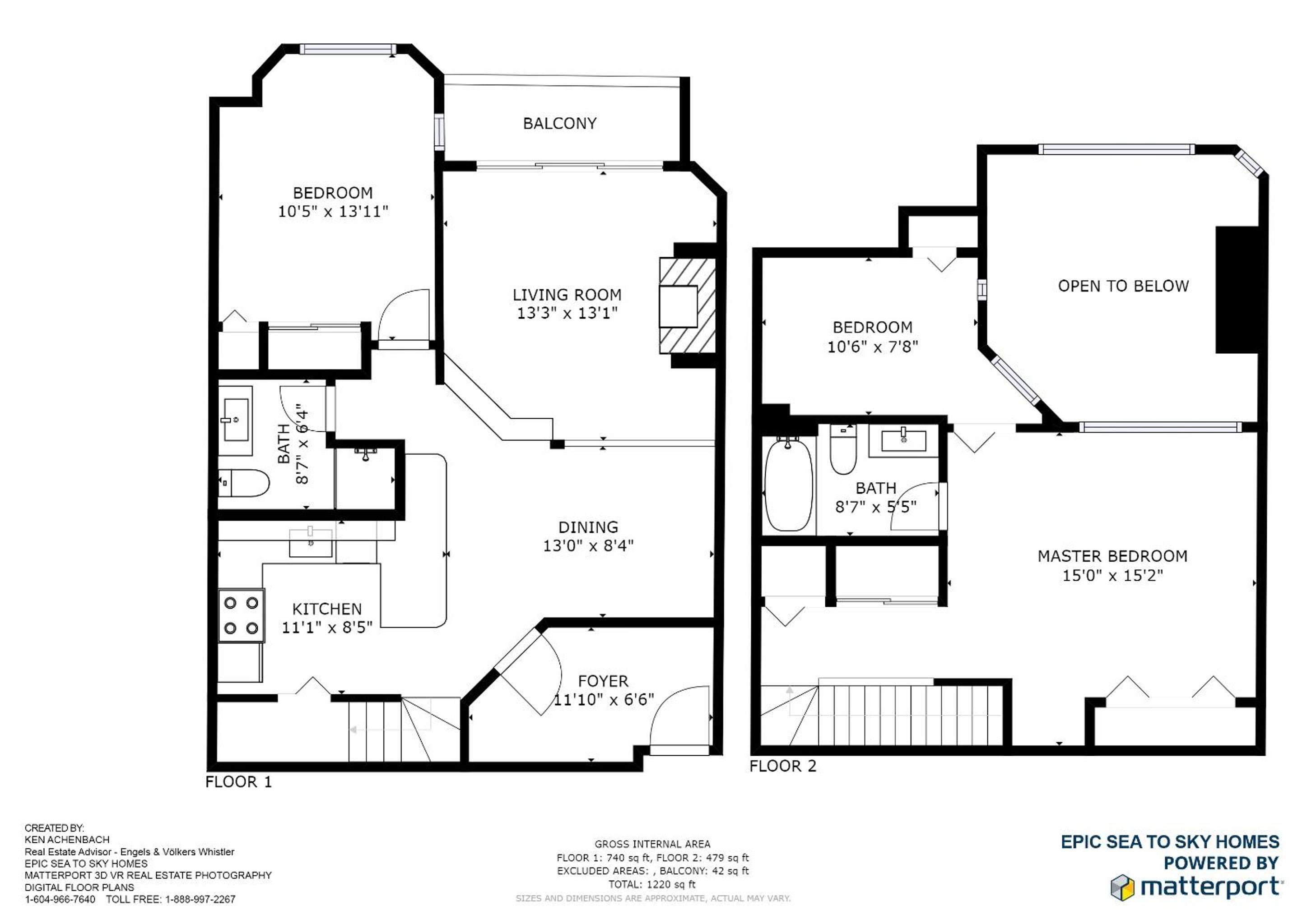 2BR plus Den in The Gables, Dog Friendly, Near Both Mountains, Wood Burning Fireplace, Free Parking