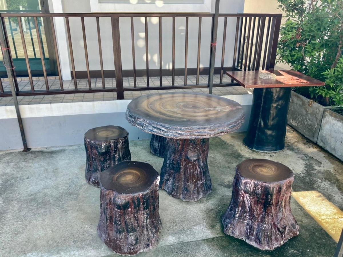 outdoor BBQ area