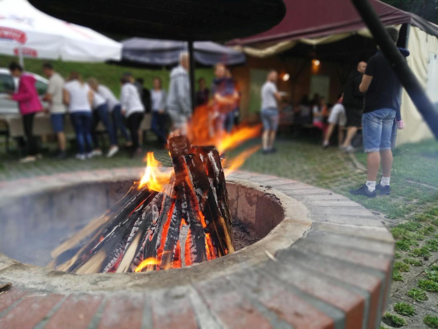 outdoor BBQ area