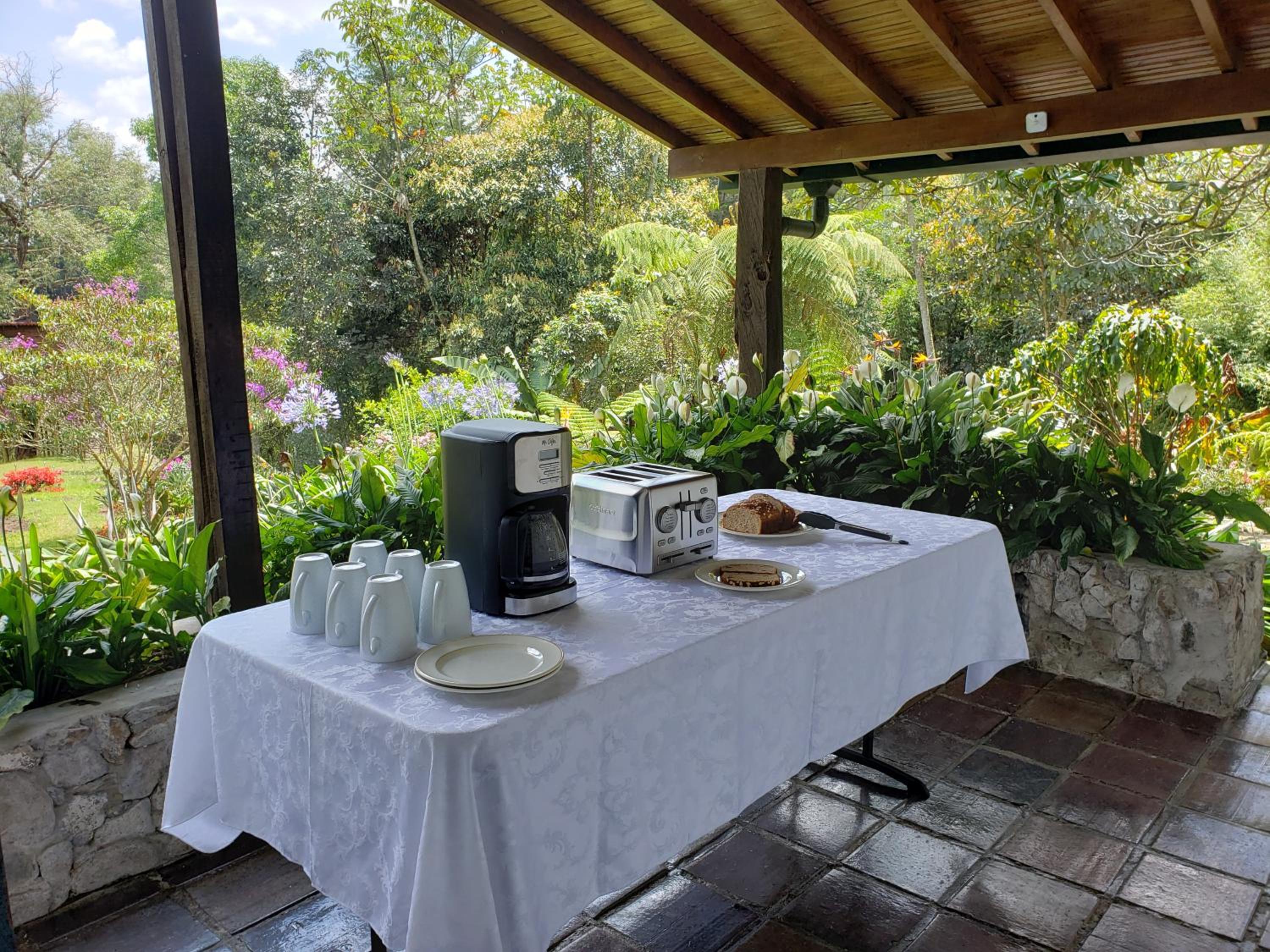 outdoor BBQ area