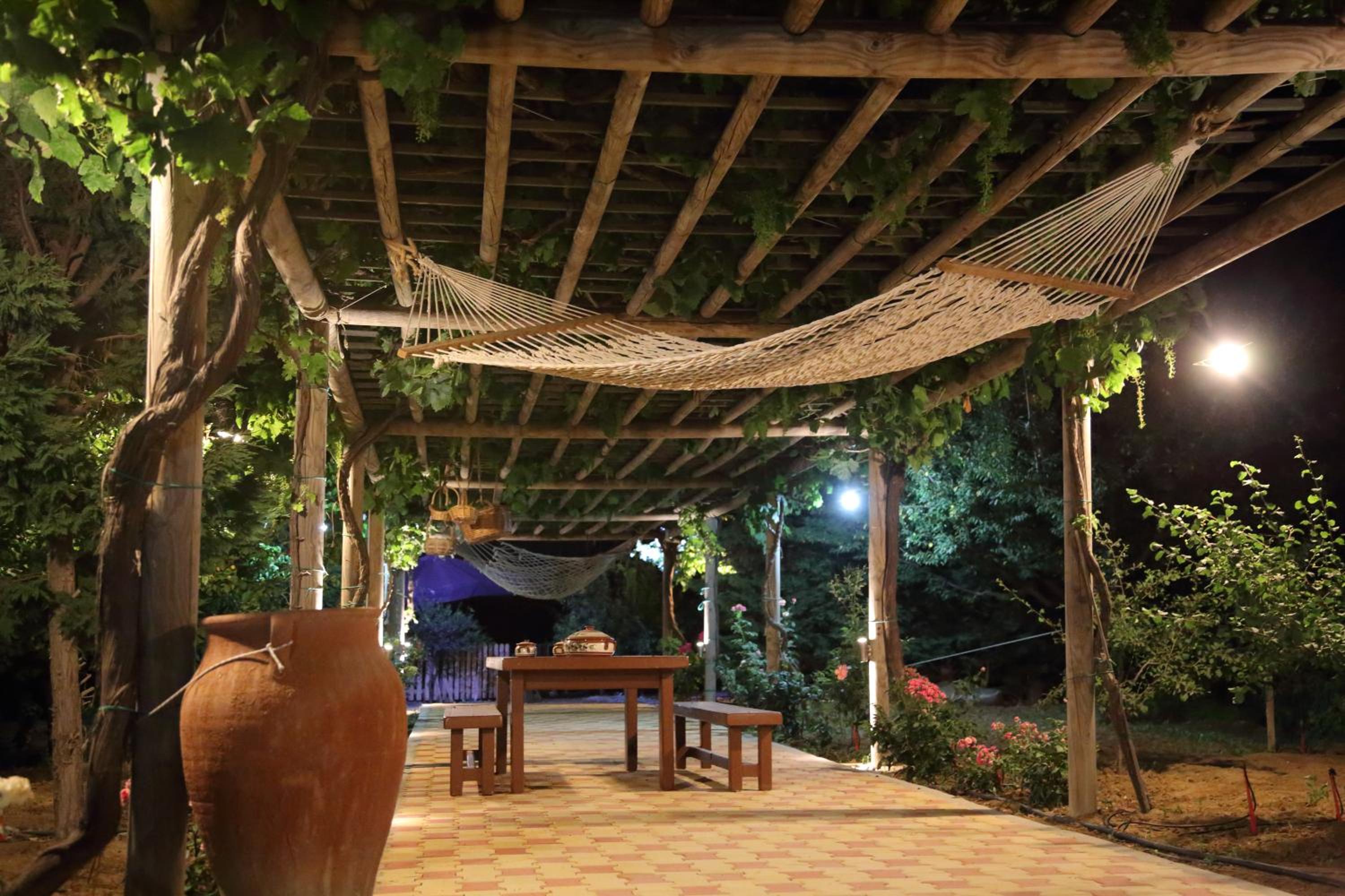 outdoor BBQ area