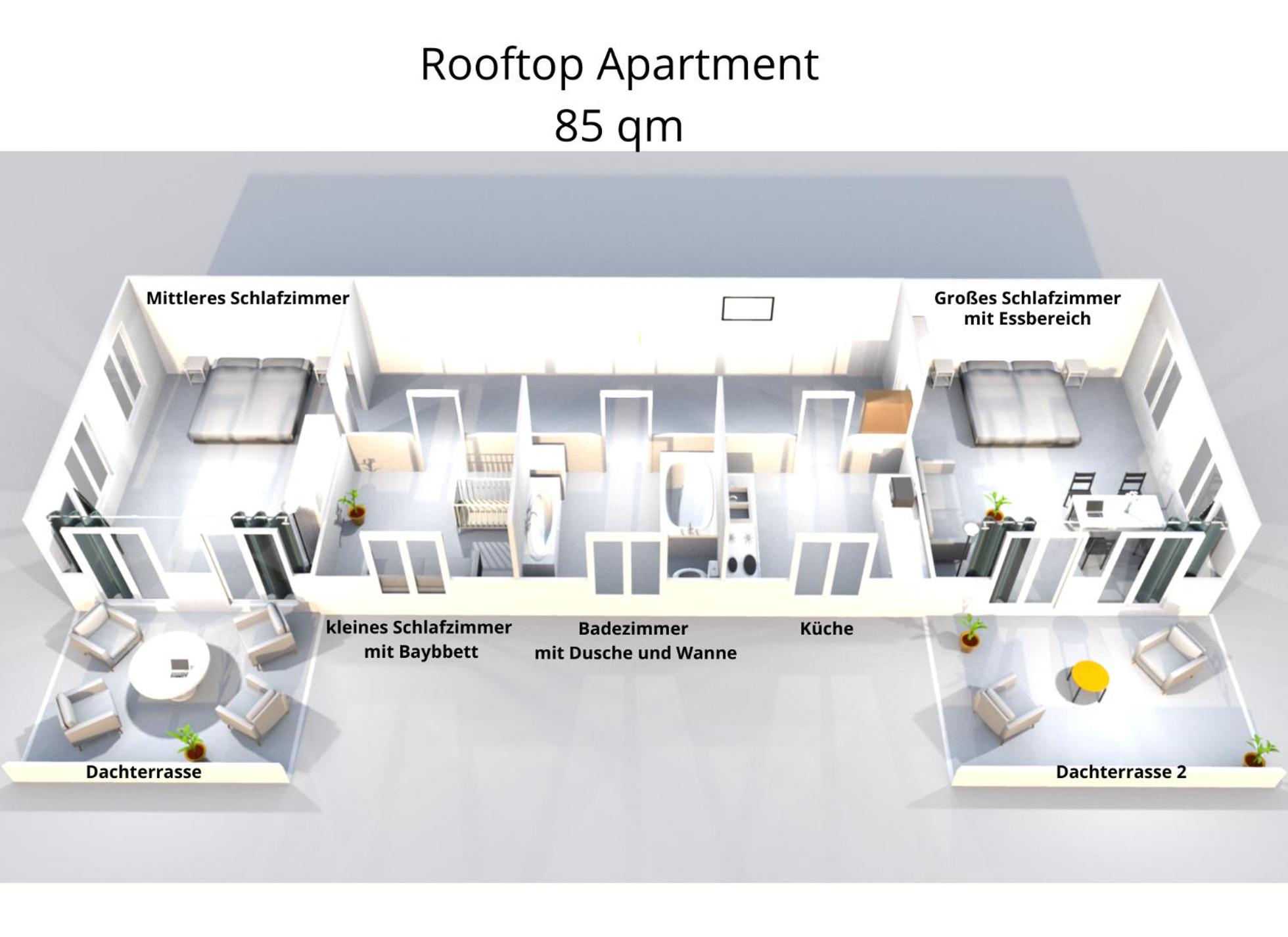 Leipzig Vacations - Leipzig-Residenz Waldstrae am Zoo und Red Bull Arena , Rooftop Apartment mit 2 Dachterrassen - Property Image 15