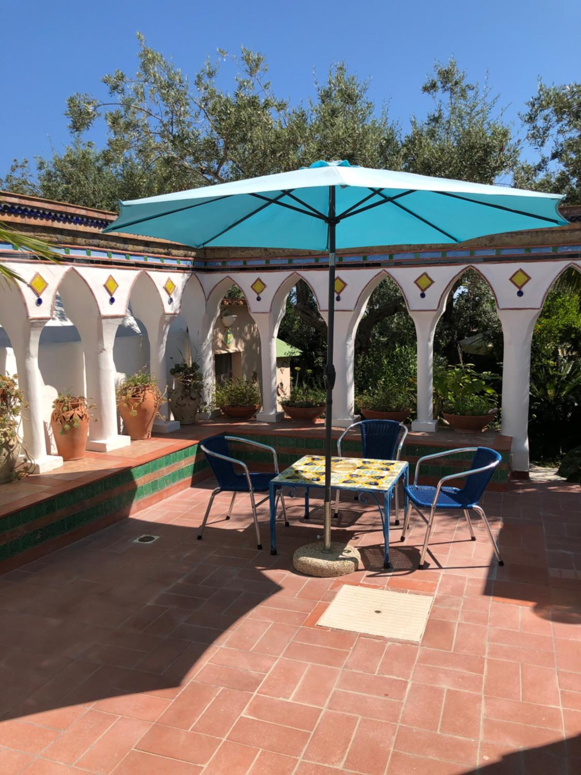 outdoor BBQ area