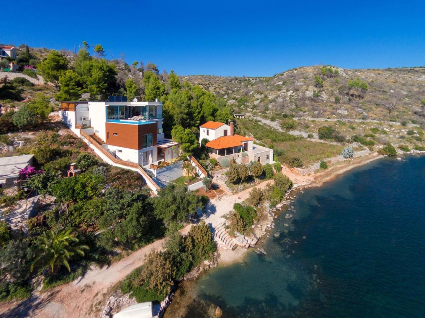 Luxury seafront villa Blue Star of Brač with pool view 3