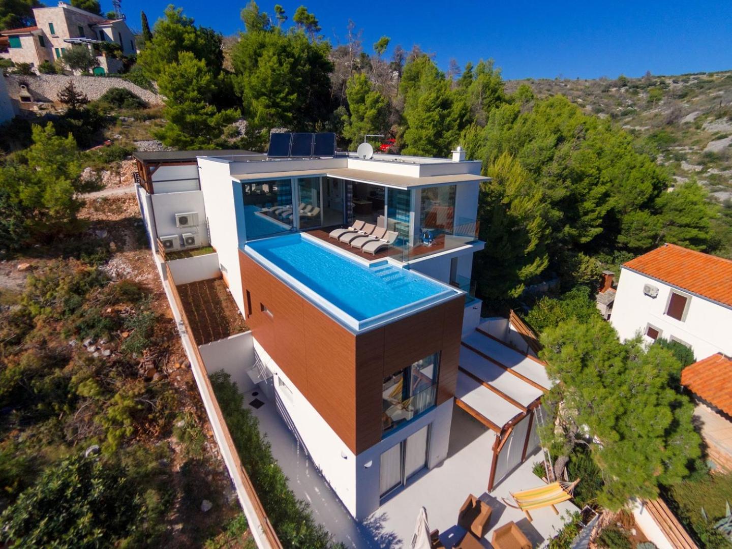 Luxury seafront villa Blue Star of Brač with pool view 4