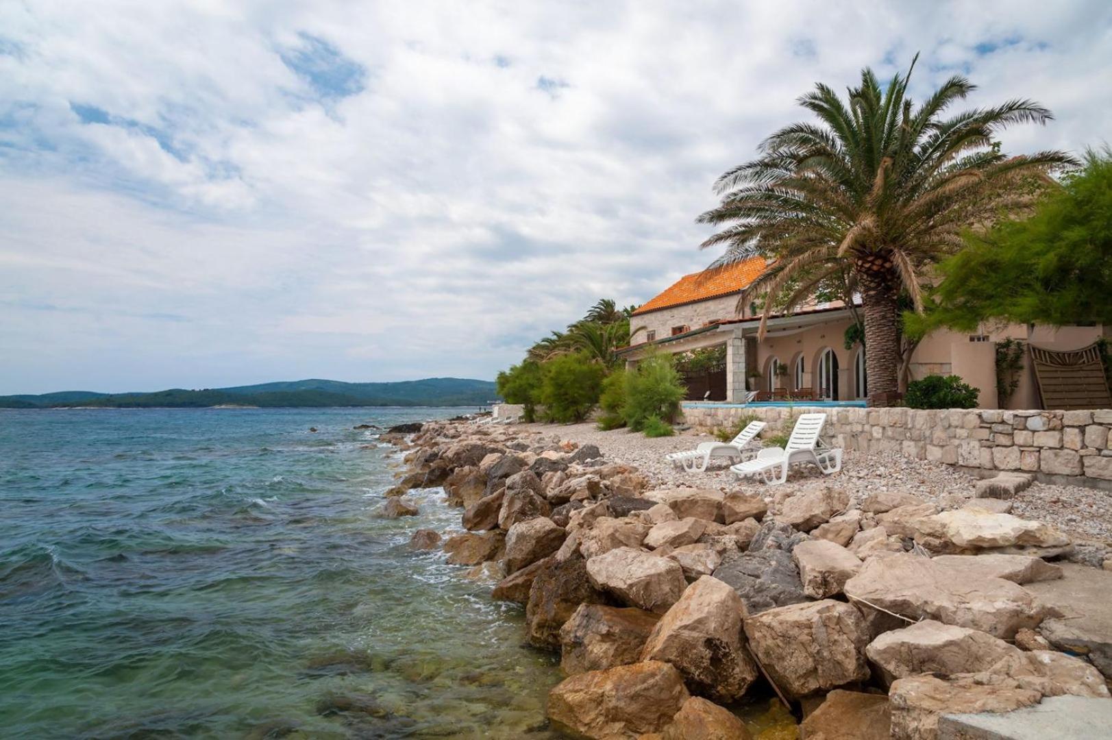 Luxury Beachfront Villa Gracia Grande With Private Pool at the Beach in Orebic - Peljesac